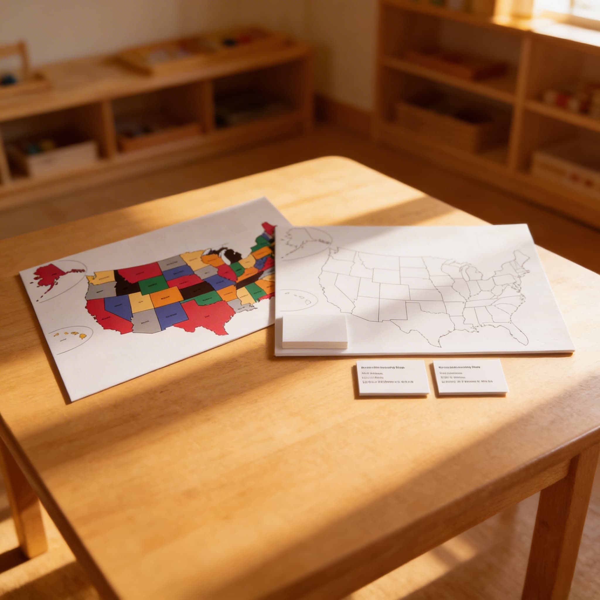 USA Karte — 50 Farbkodierte Bundesstaaten Set — Im Einsatz