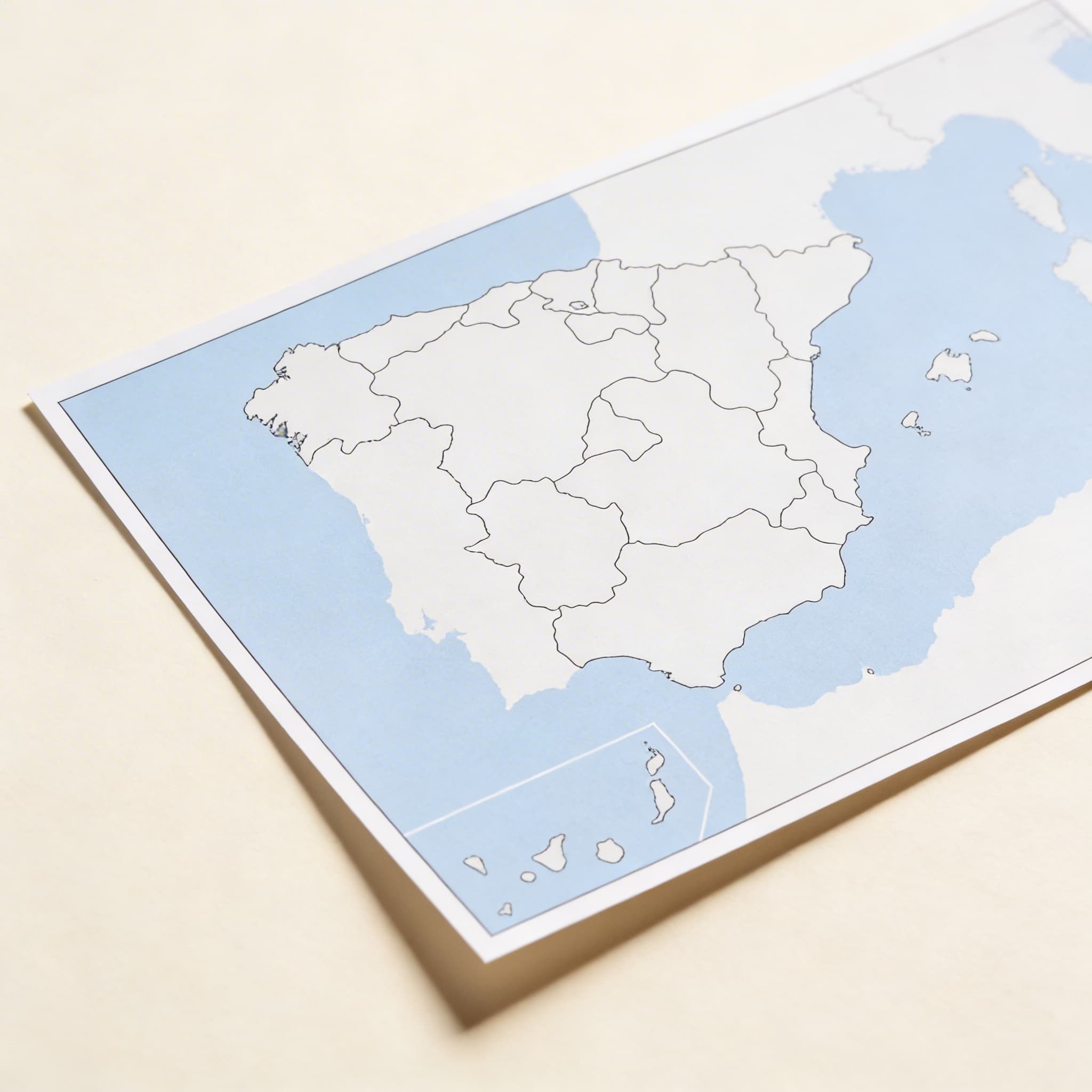 Kontrolní mapa Španělska: bez popisků — Katalogový pohled