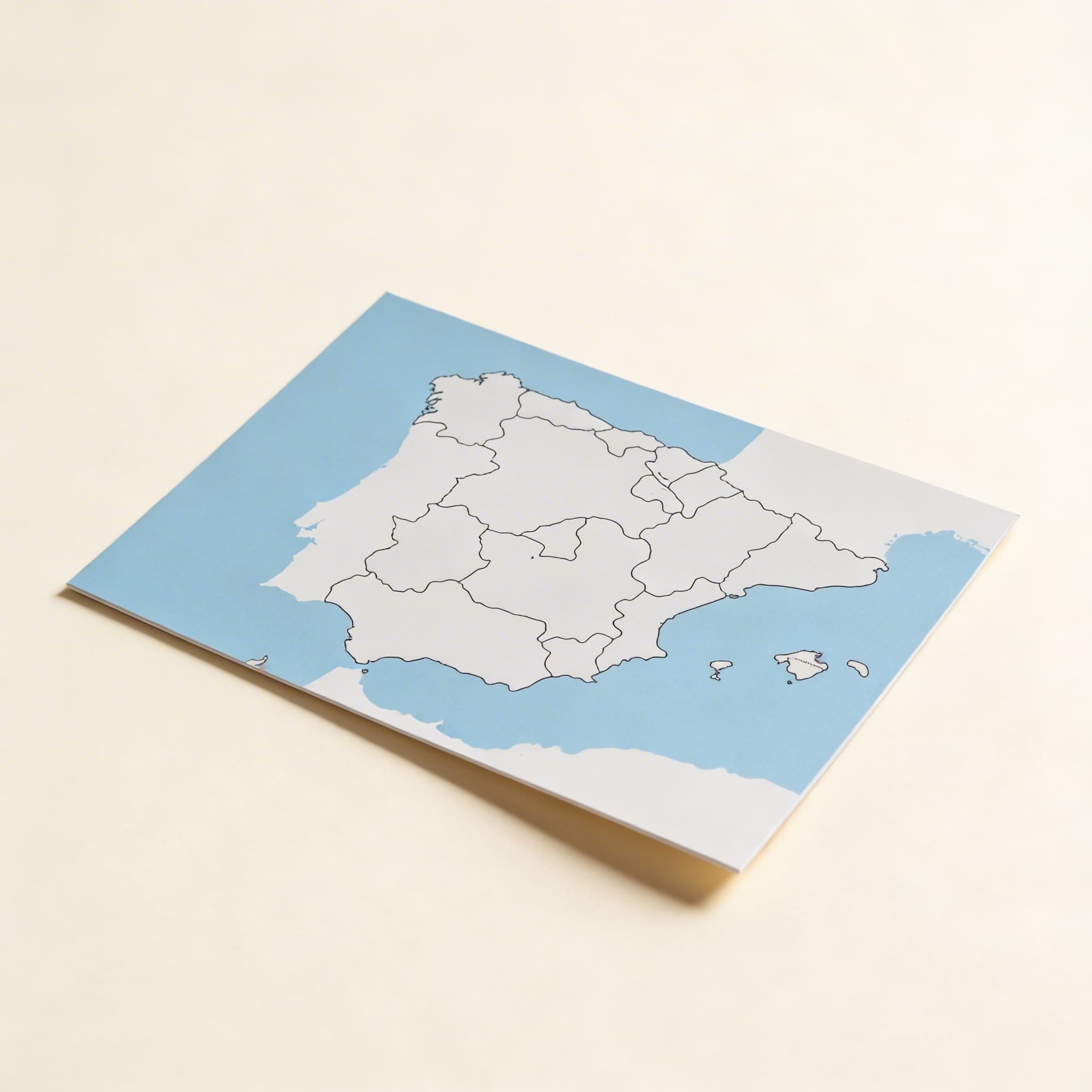 Kontrolní mapa Španělska: s popisky — Katalogový pohled