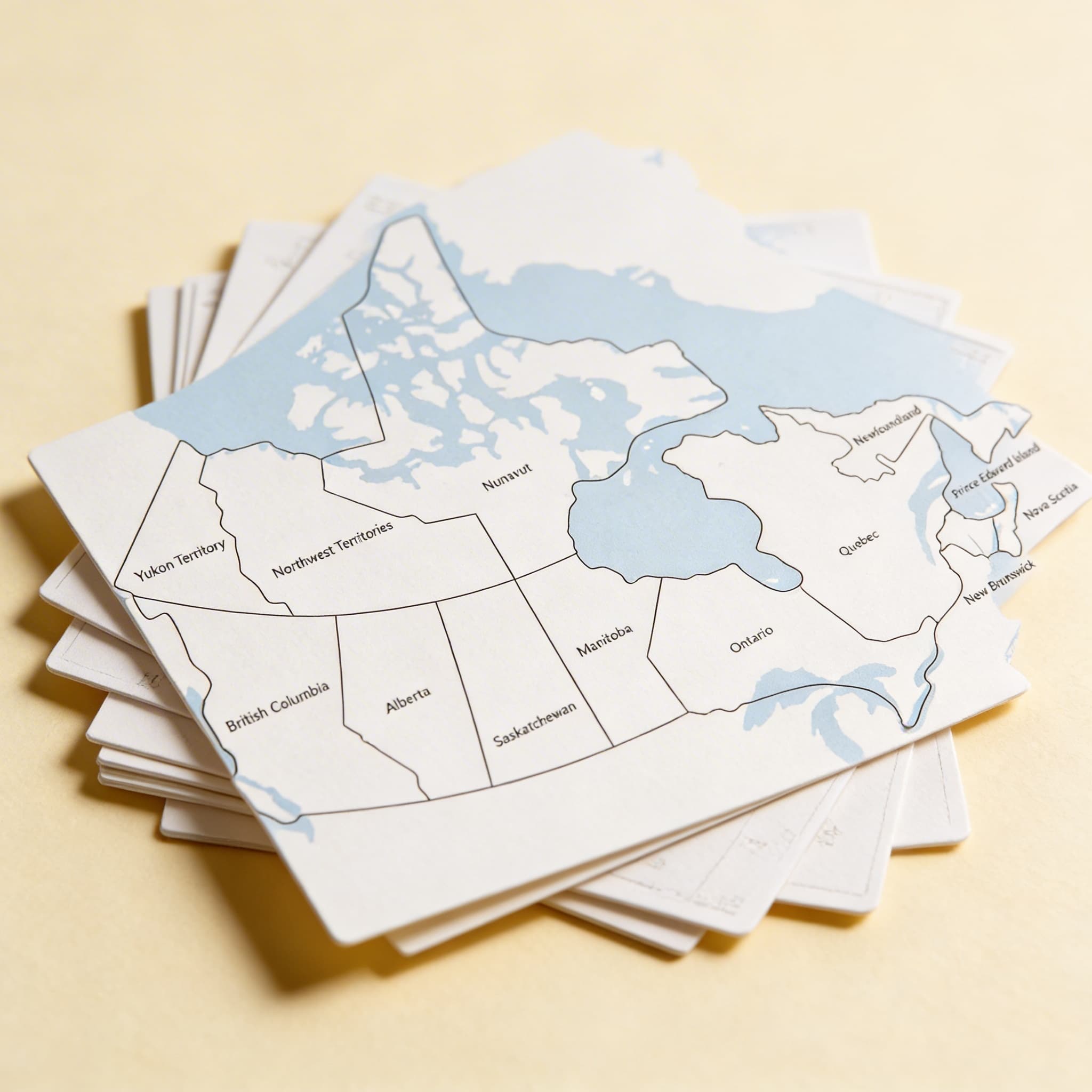 Kontrolní mapa Kanady: s popisky — Katalogový pohled