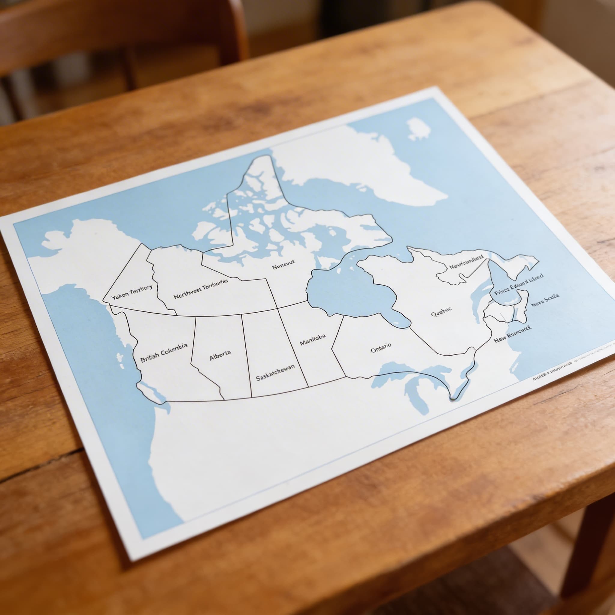 Kontrolní mapa Kanady: s popisky — Detailní pohled