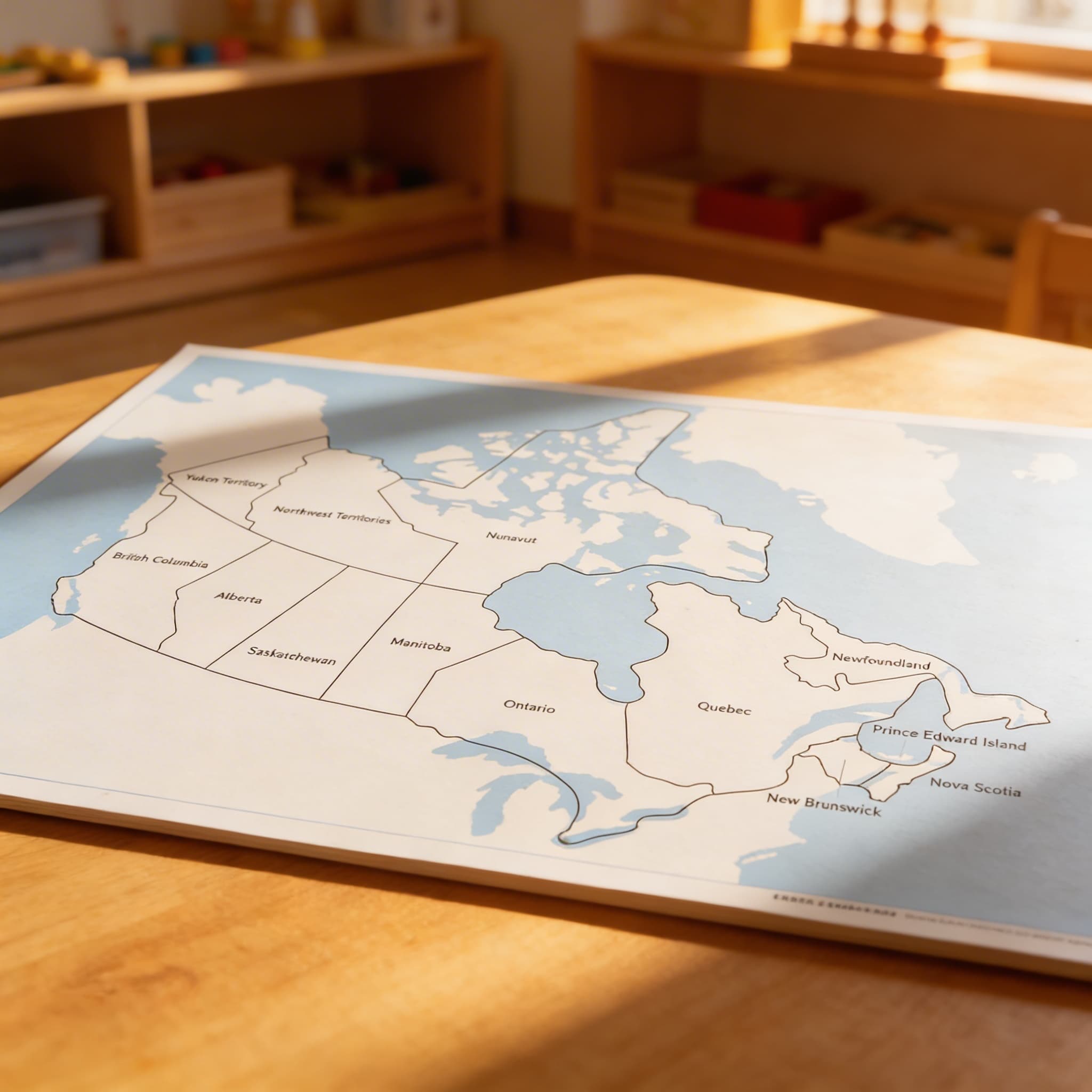 Kontrolní mapa Kanady: s popisky — Při použití