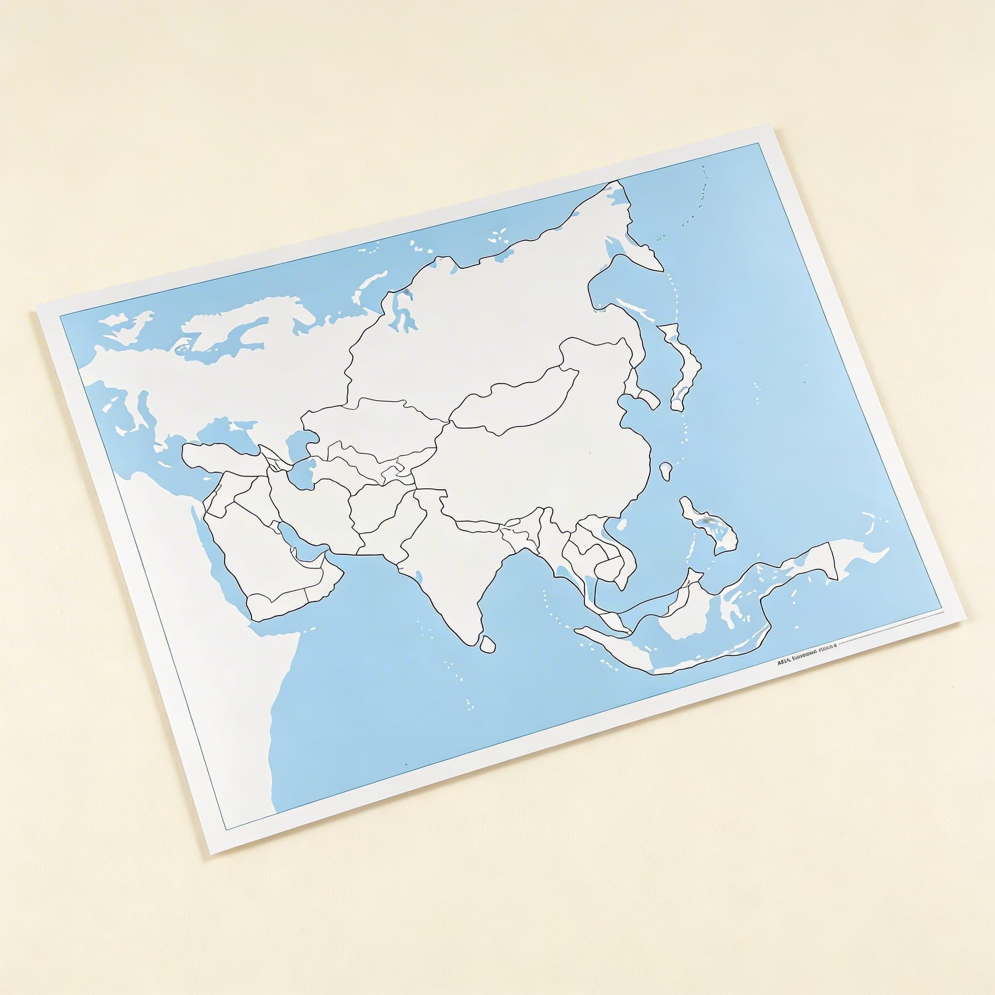 Kontrolní mapa Asie: bez popisků — Katalogový pohled