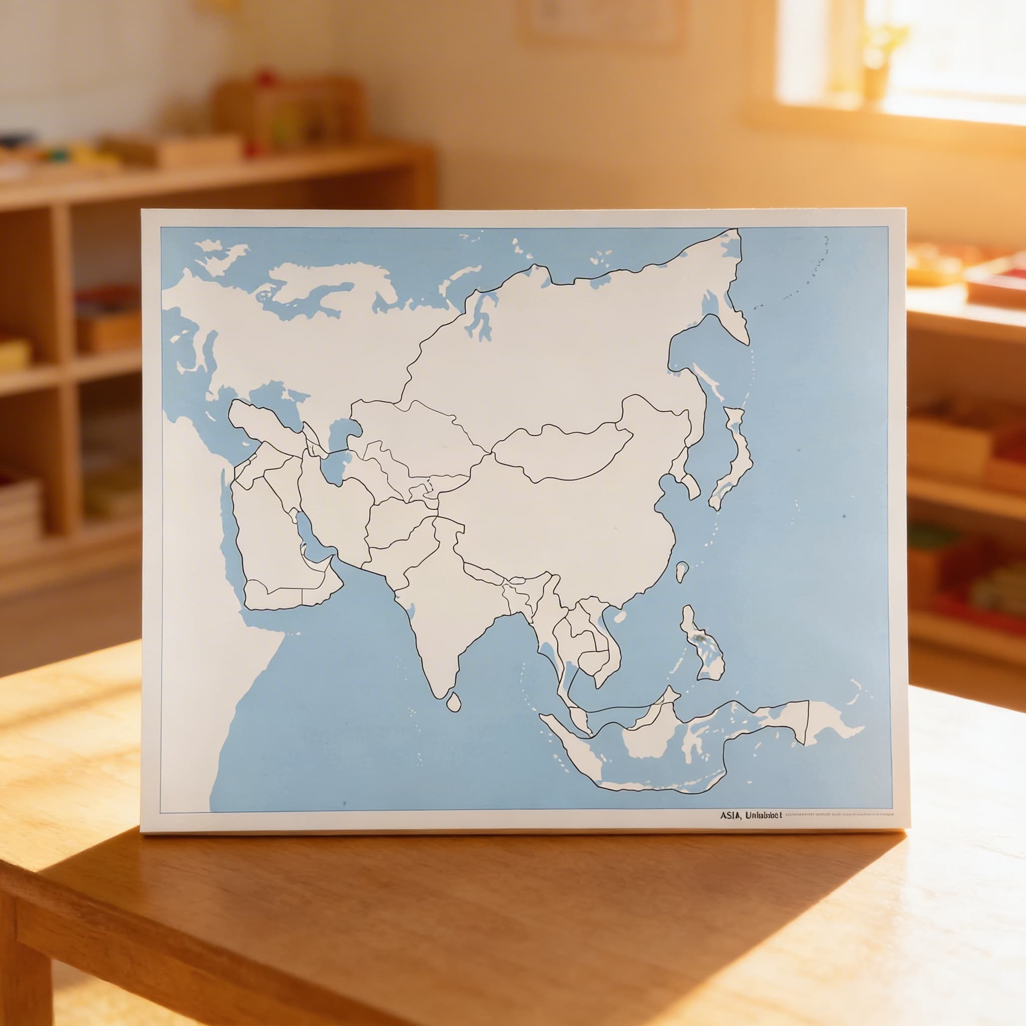 Kontrolní mapa Asie: bez popisků — Při použití