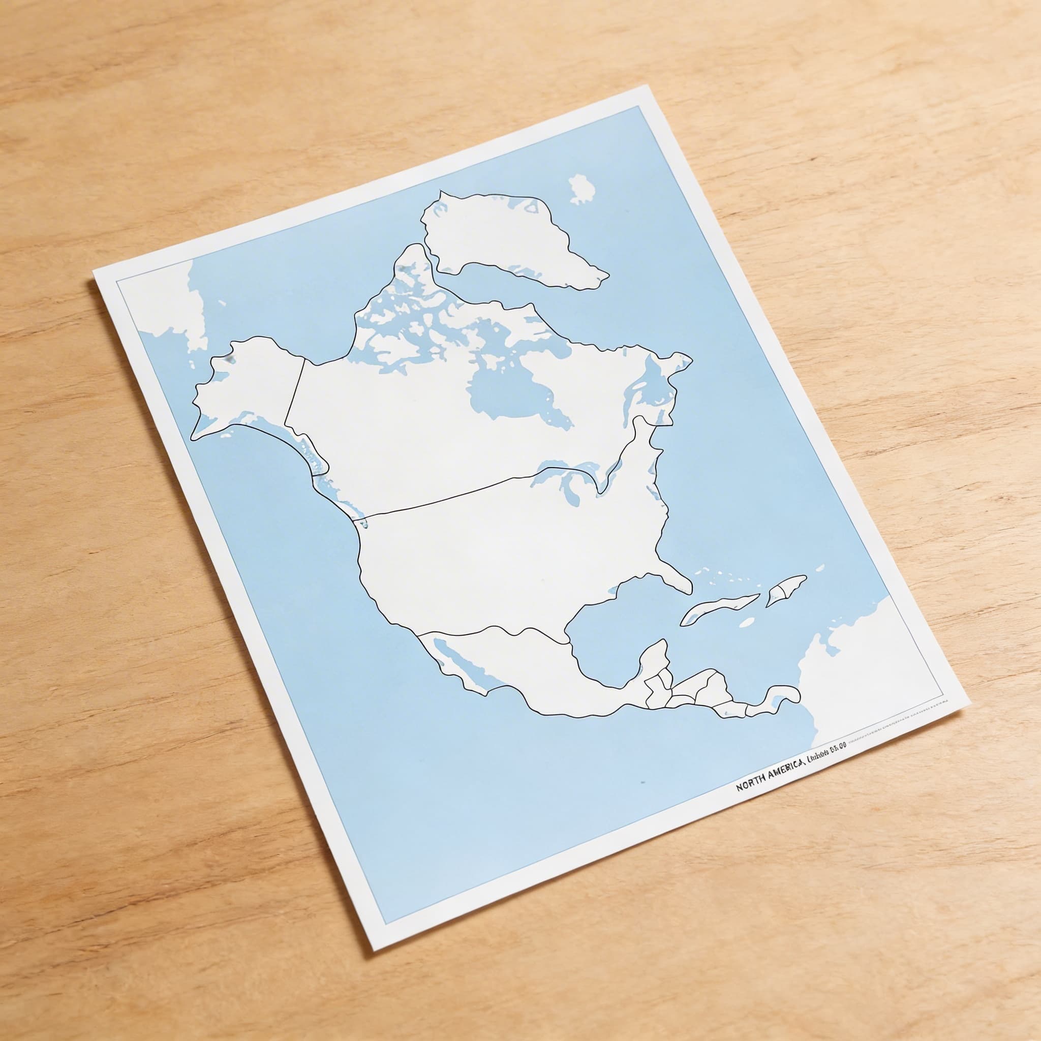 North America Control Map: Unlabeled — Side view