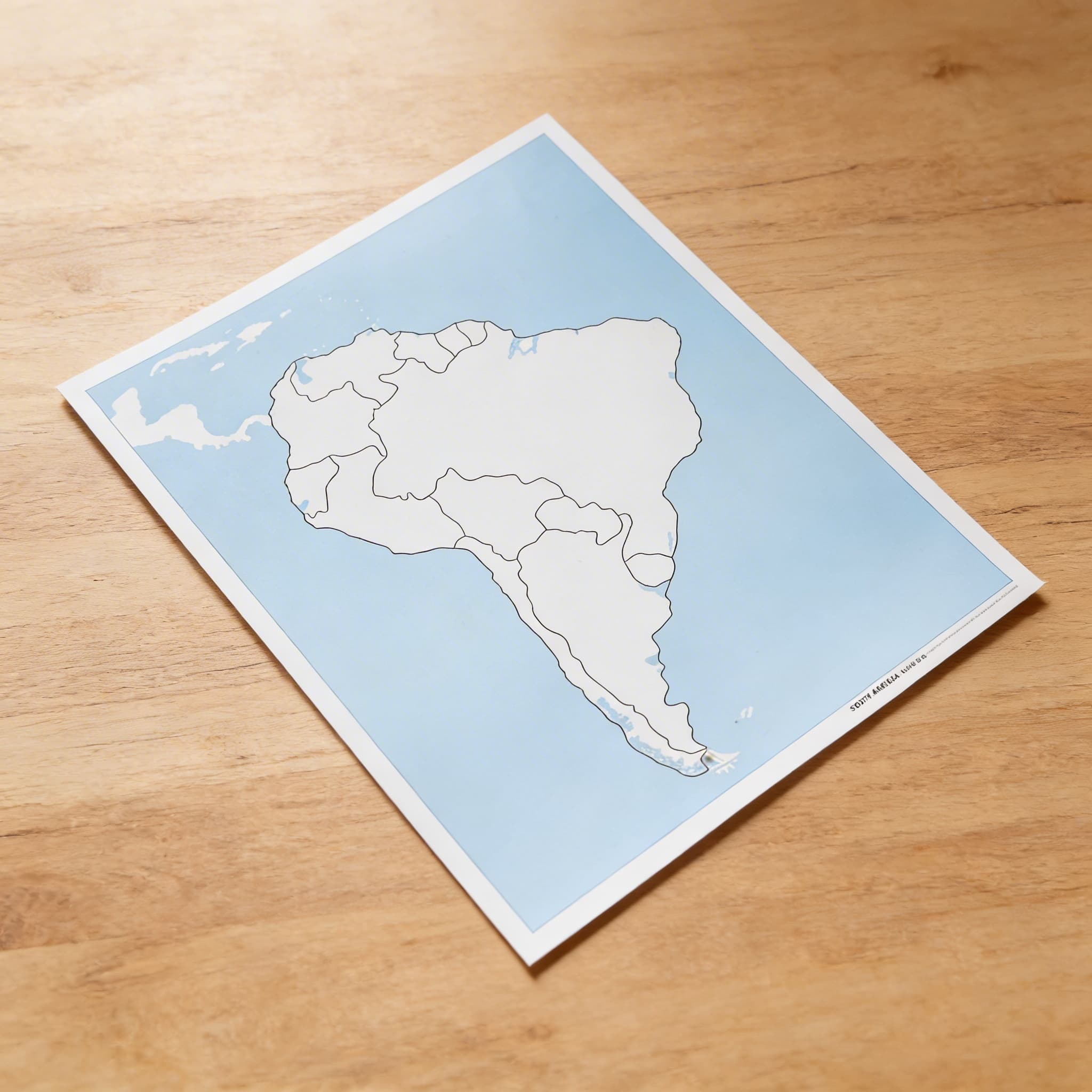 Kontrolní mapa Jižní Ameriky: bez popisků — Boční pohled