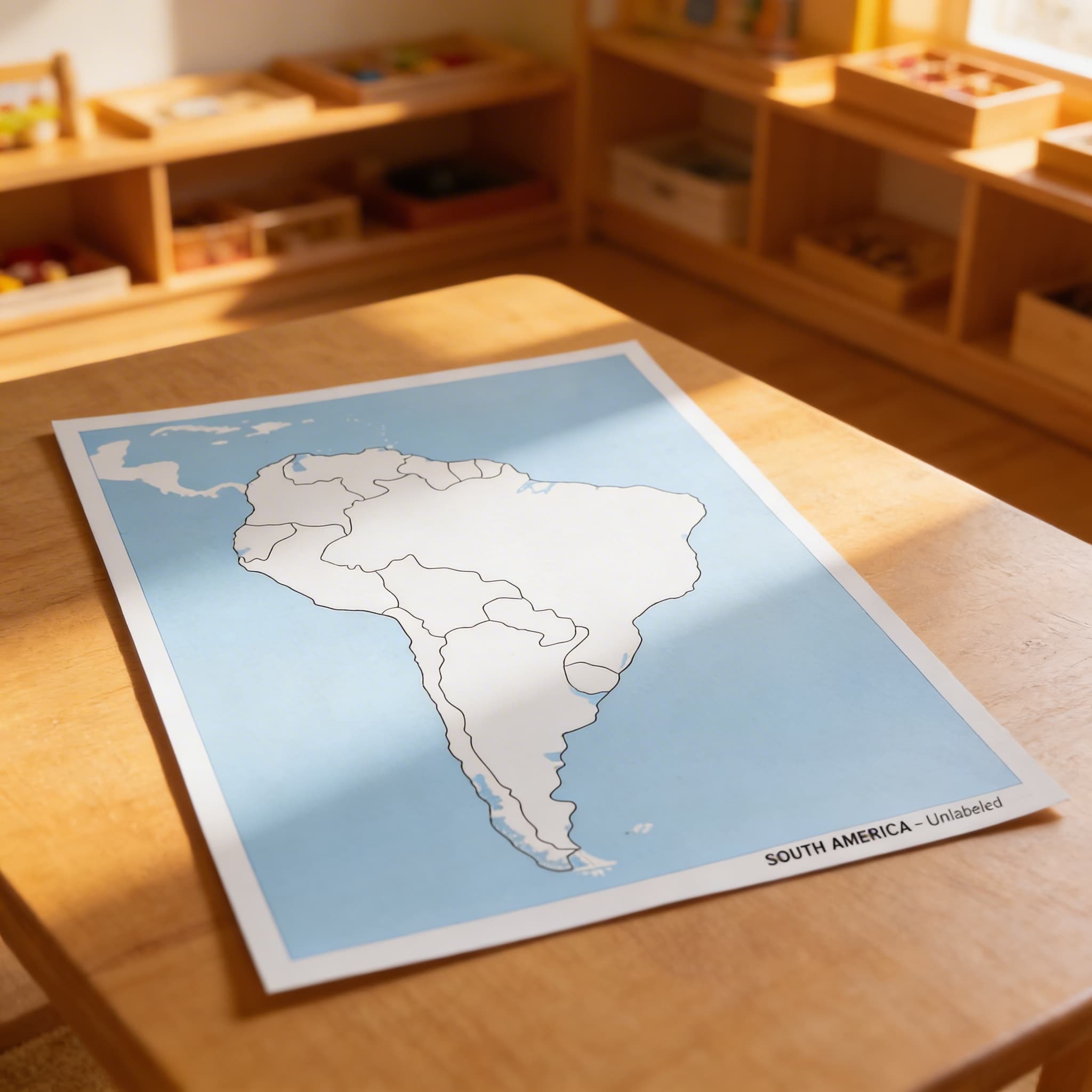 Kontrolní mapa Jižní Ameriky: bez popisků — Při použití