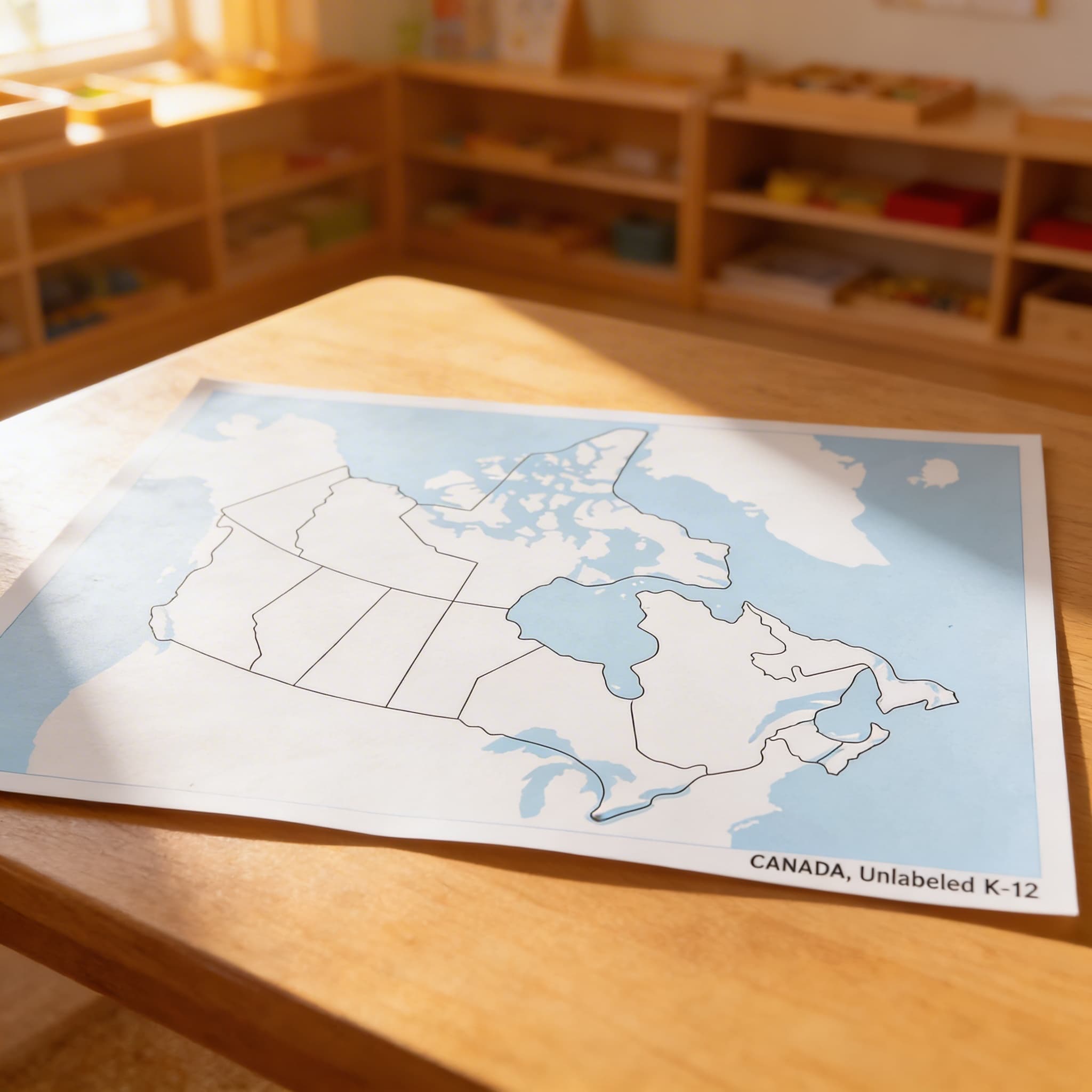 Kontrolná mapa Kanady: bez popisov — Pri použití