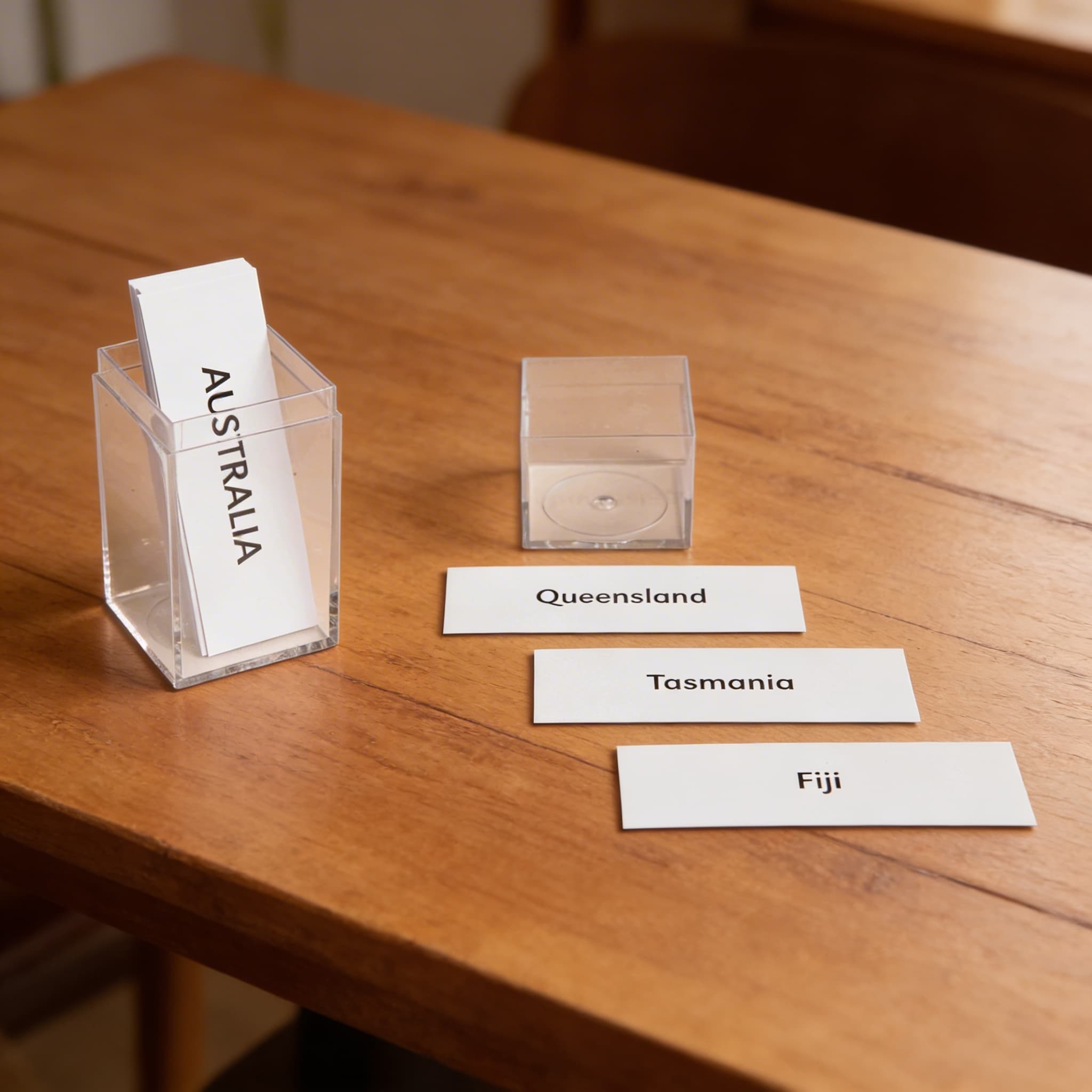 Austrálie: Popisky — Detailní pohled