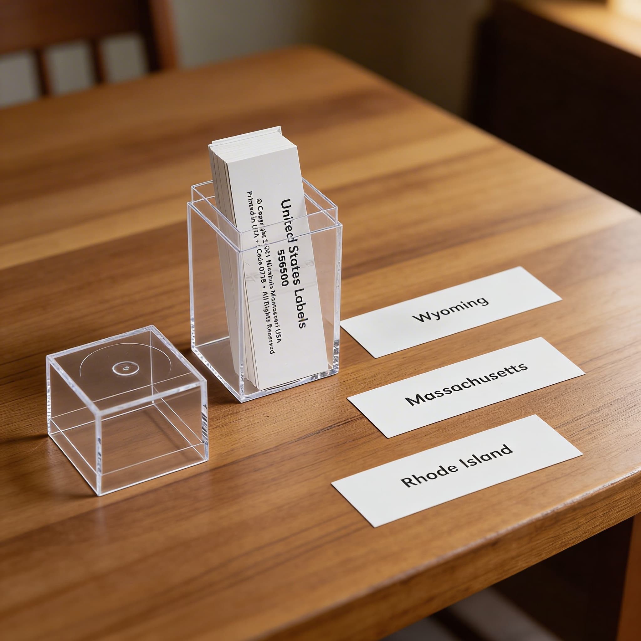 Spojené státy: Popisky — Detailní pohled