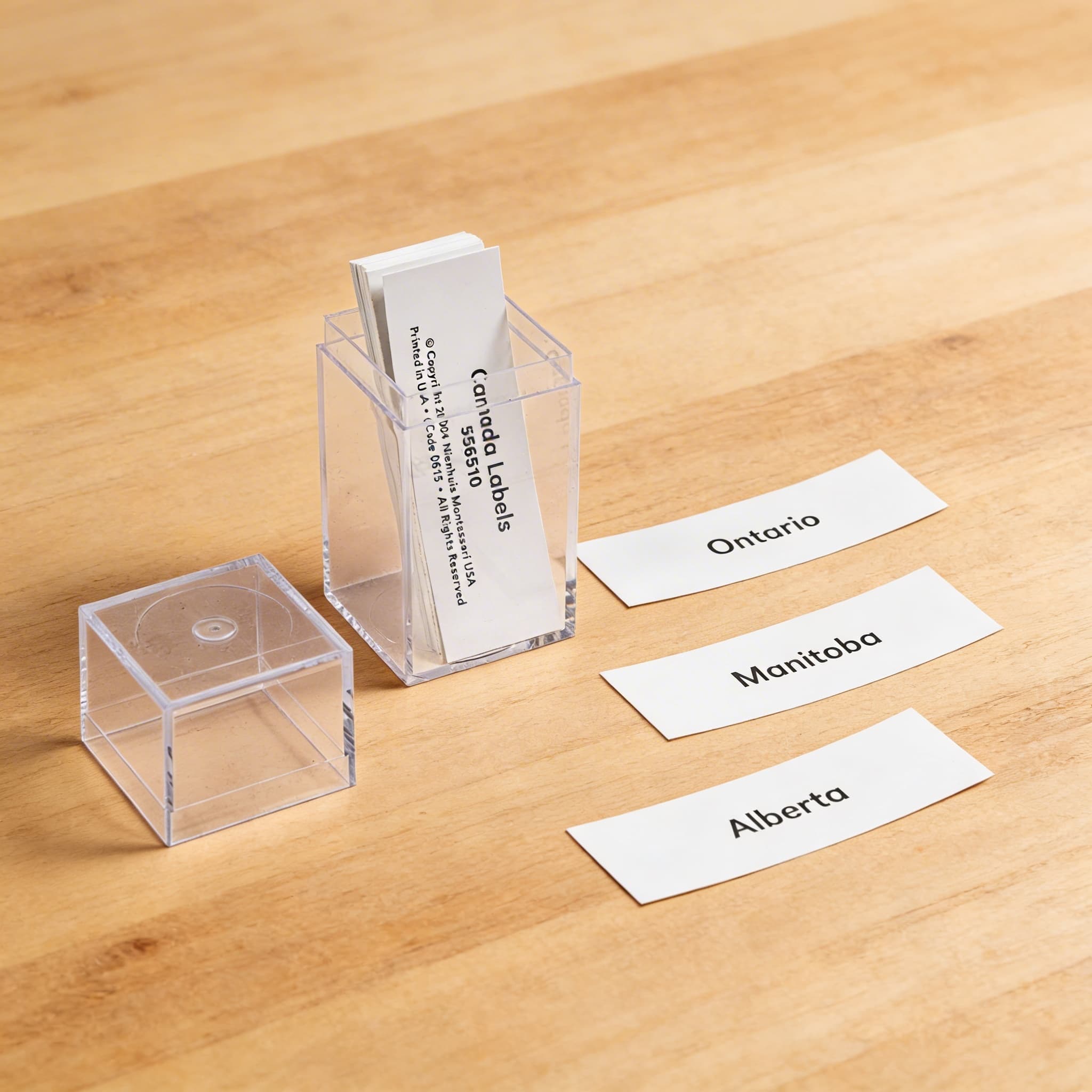 Kanada: Popisky — Príslušenstvo k puzzle mapám — Bočný pohľad