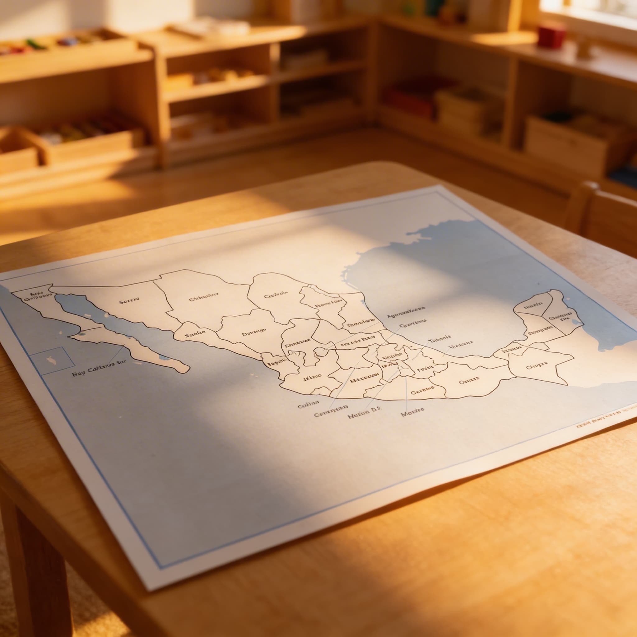 Kontrolná mapa Mexika: s popismi — Pri použití