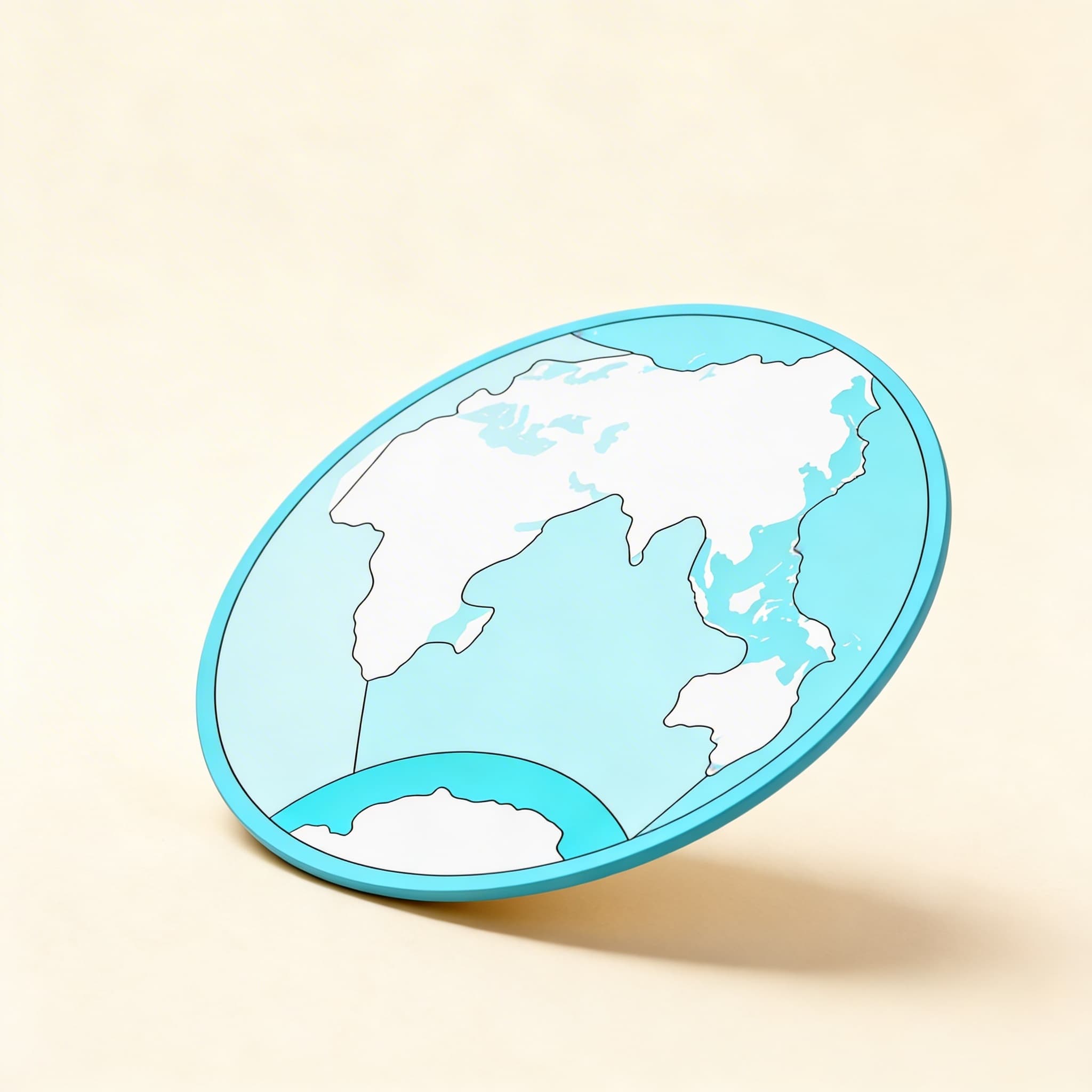 Kontrolní mapa oceánů: s popisky — Katalogový pohled