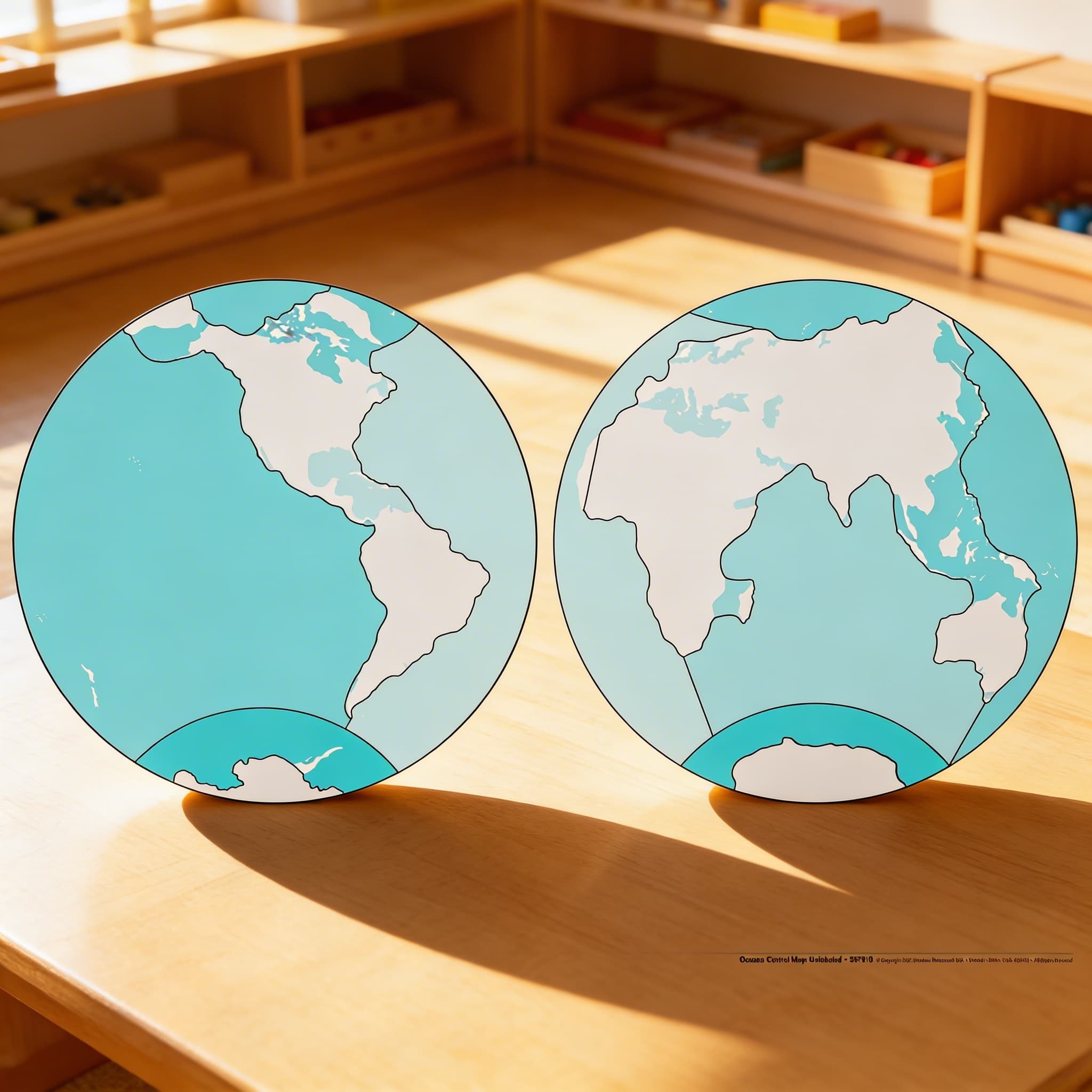 Kontrolná mapa oceánov: bez popisov — Pri použití