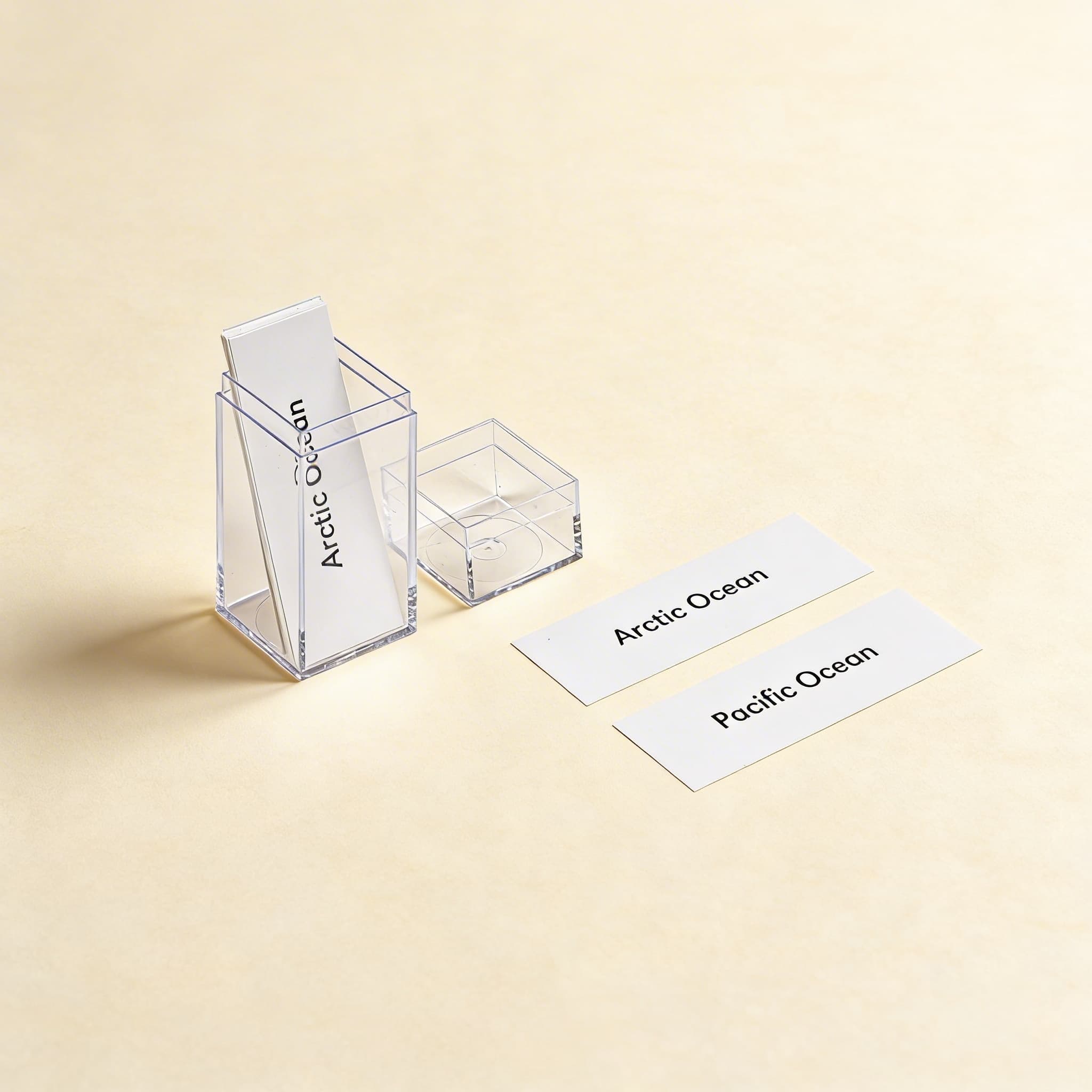 Oceány: Popisky — Příslušenství k puzzle mapám — Katalogový pohled