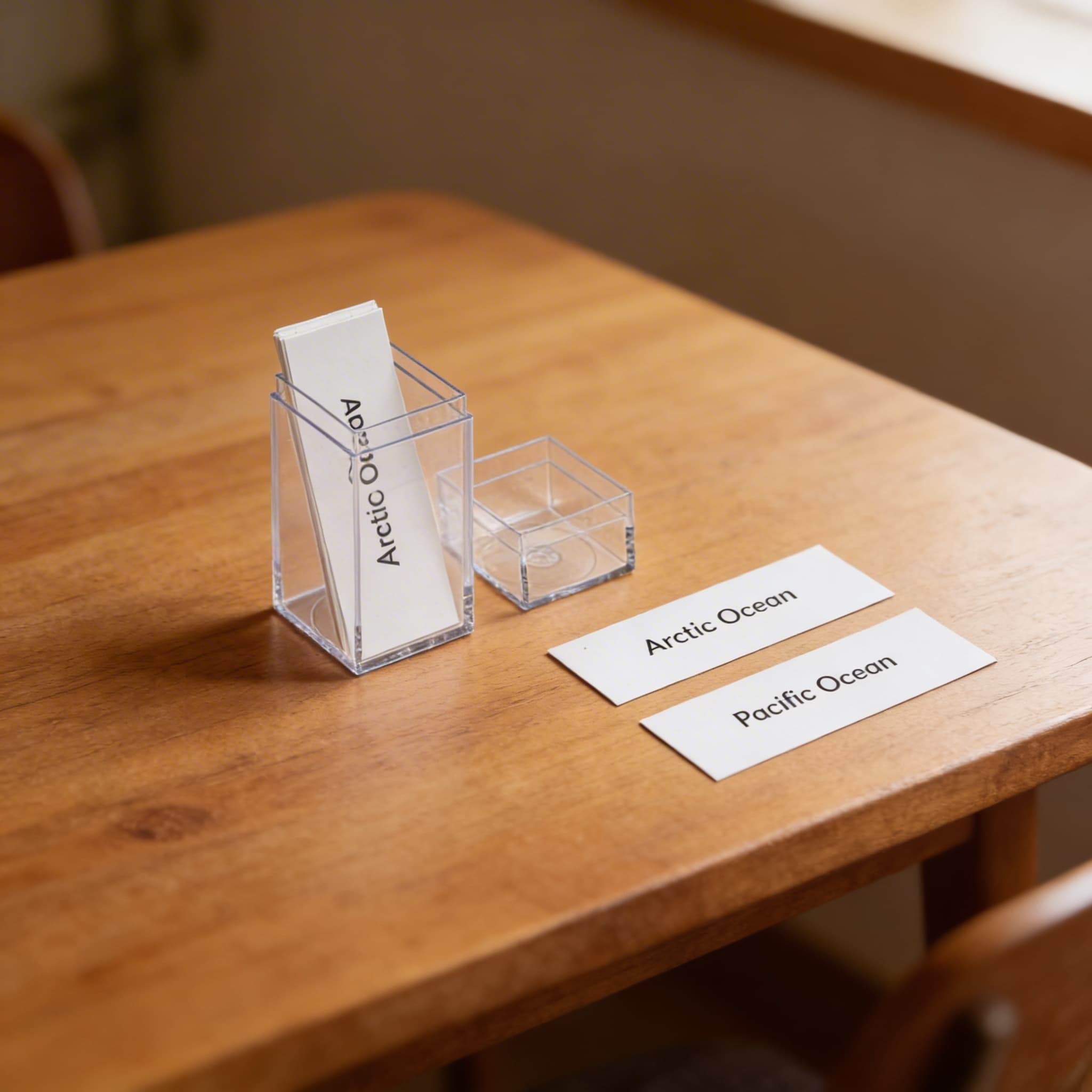 Oceány: Popisky — Příslušenství k puzzle mapám — Detailní pohled