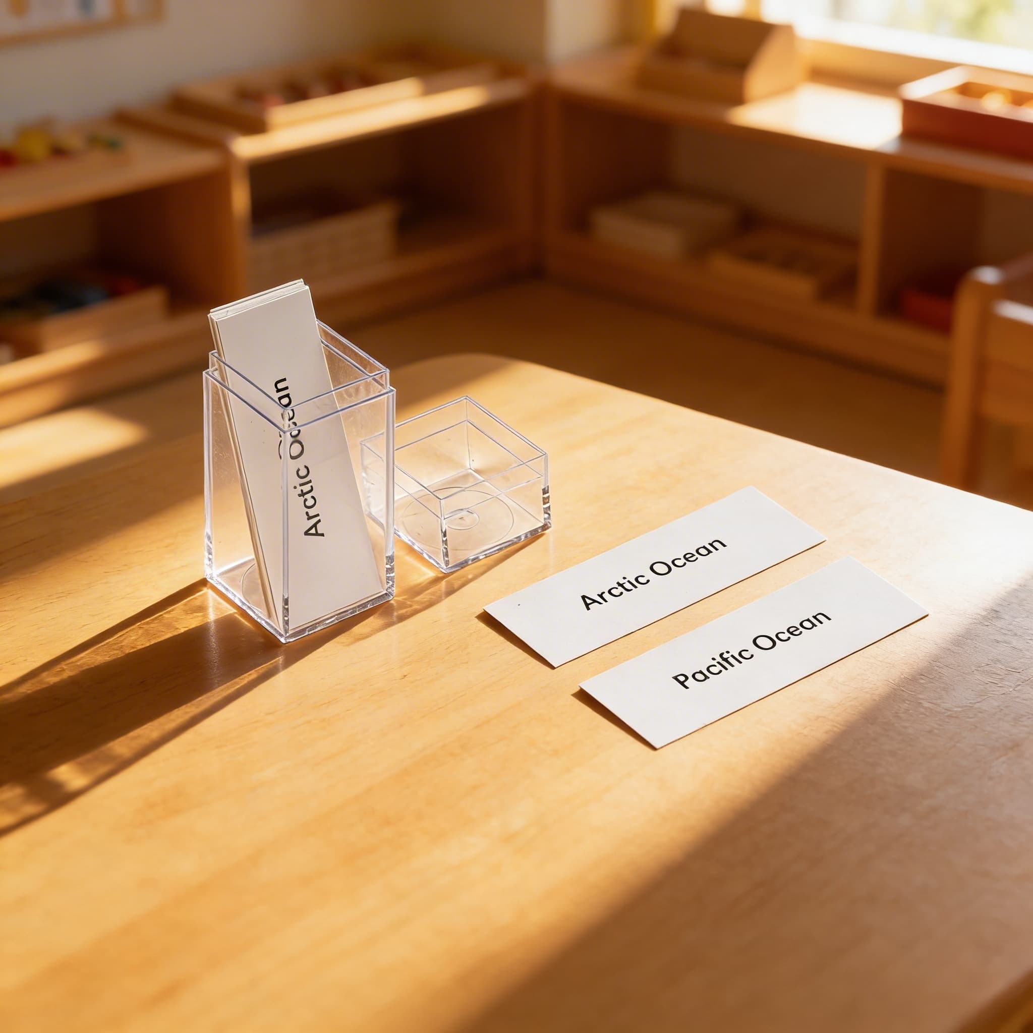 Oceány: Popisky — Příslušenství k puzzle mapám — Při použití