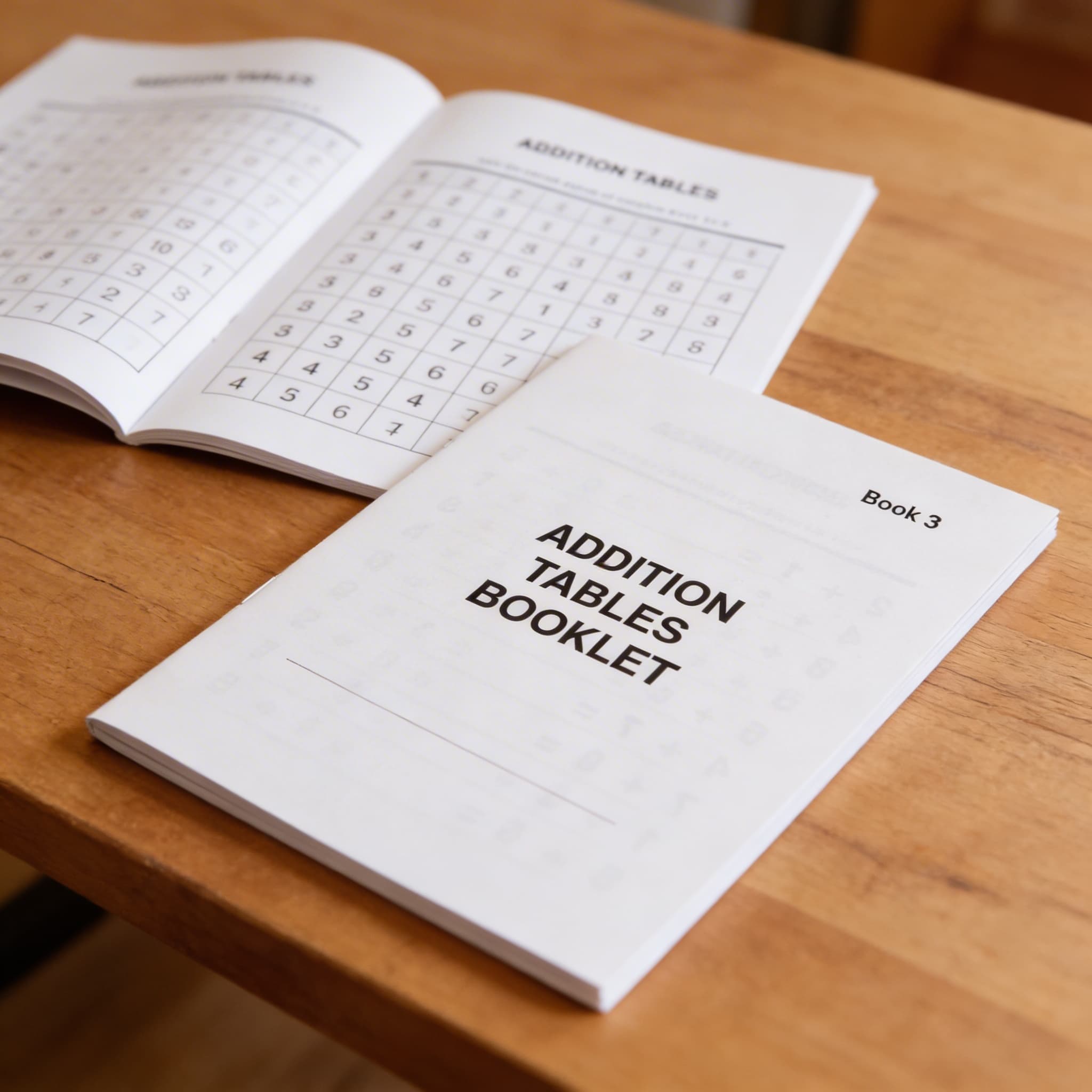 Sešit tabulek sčítání: 3 — Detailní pohled