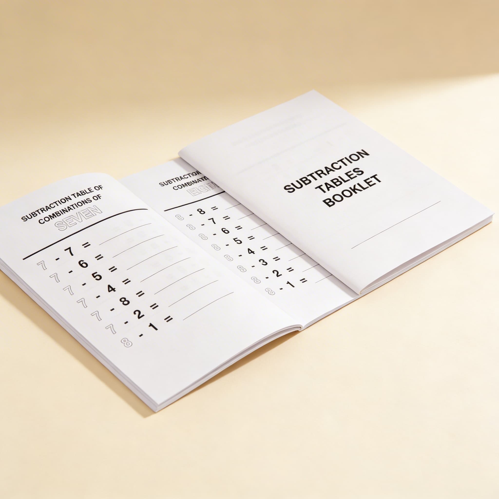 Sešit tabulek odčítání: 1 — Boční pohled