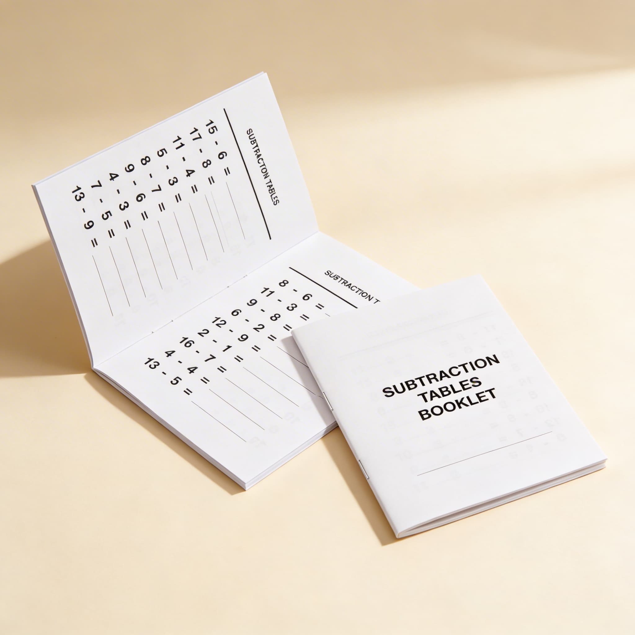 Sešit tabulek odčítání: 3 — Boční pohled