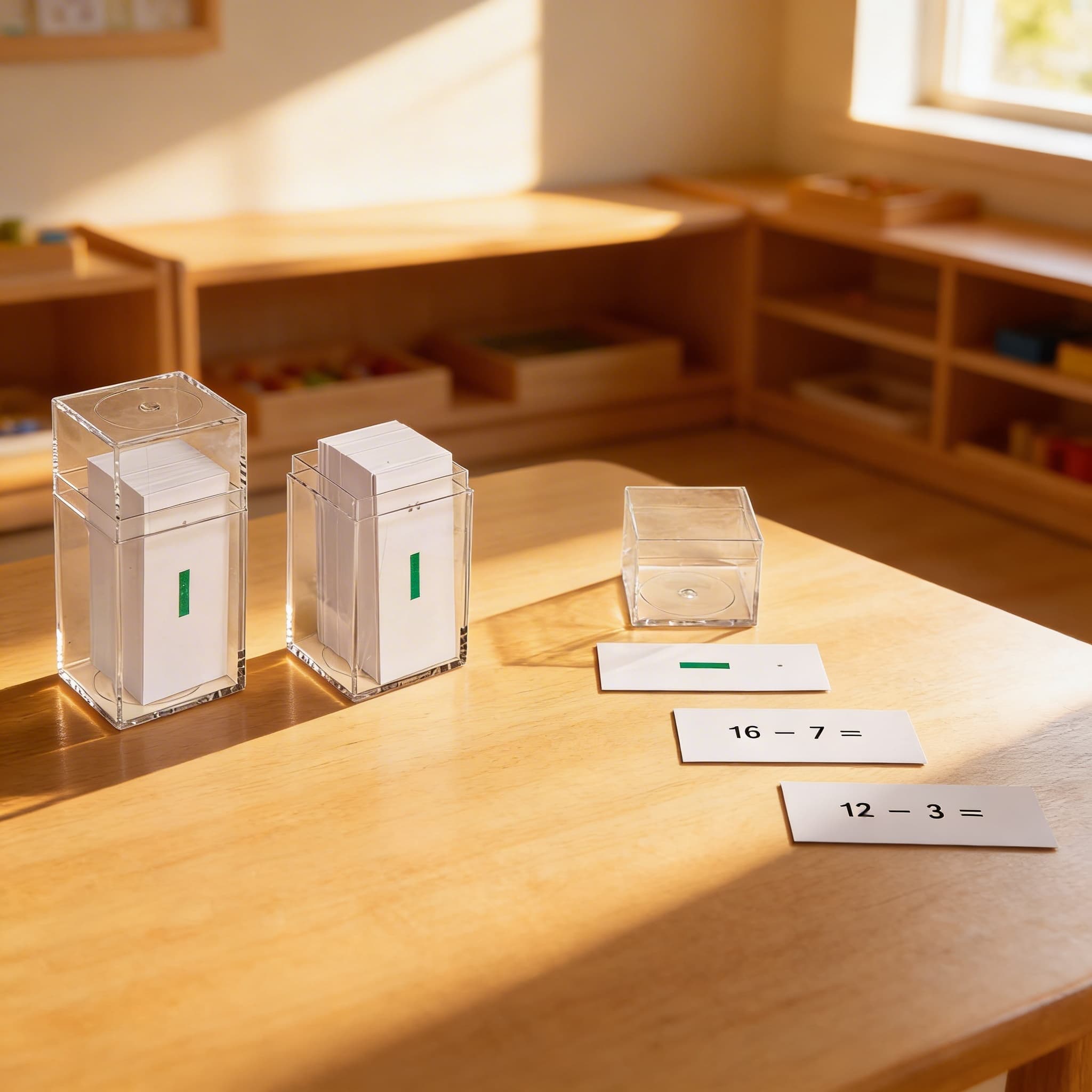 Úlohové lístky: pracovní tabulky odčítání — Při použití