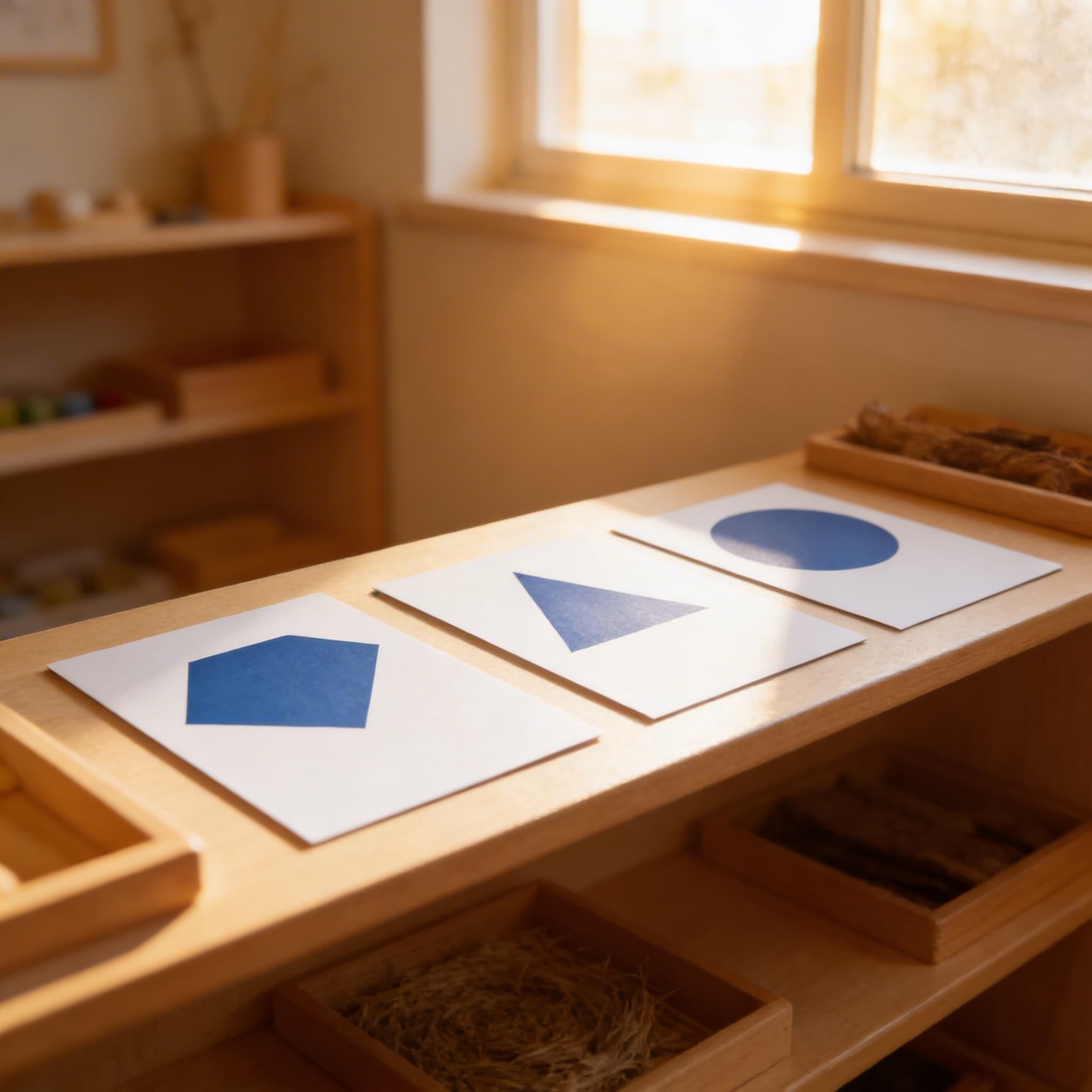 Geometrisches Kabinett Karten — Form-Nomenklatur Dreiteilkarten — Im Einsatz