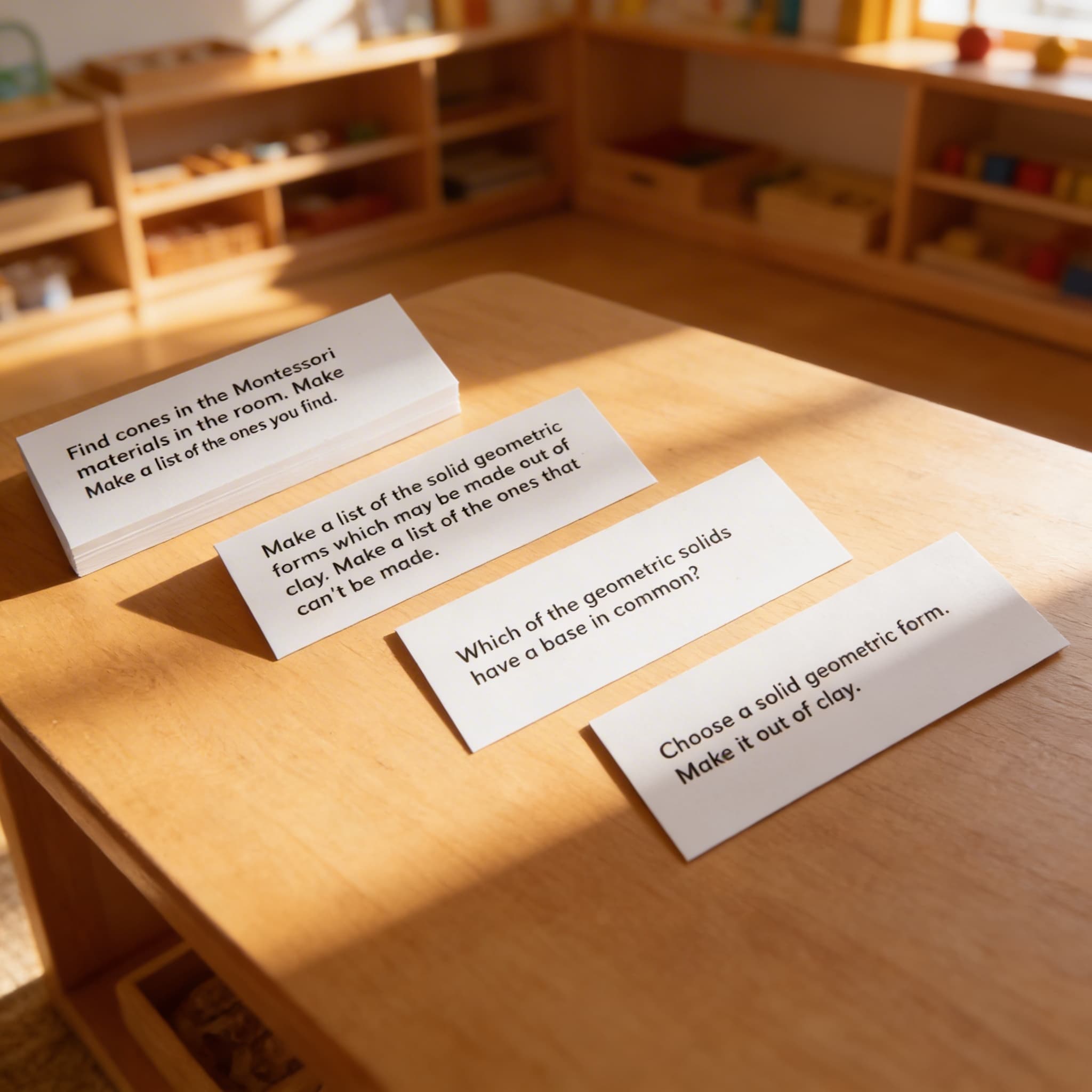 Inštrukčné karty pre geometrické telesá — aktivity s 3D tvarmi — Pri použití