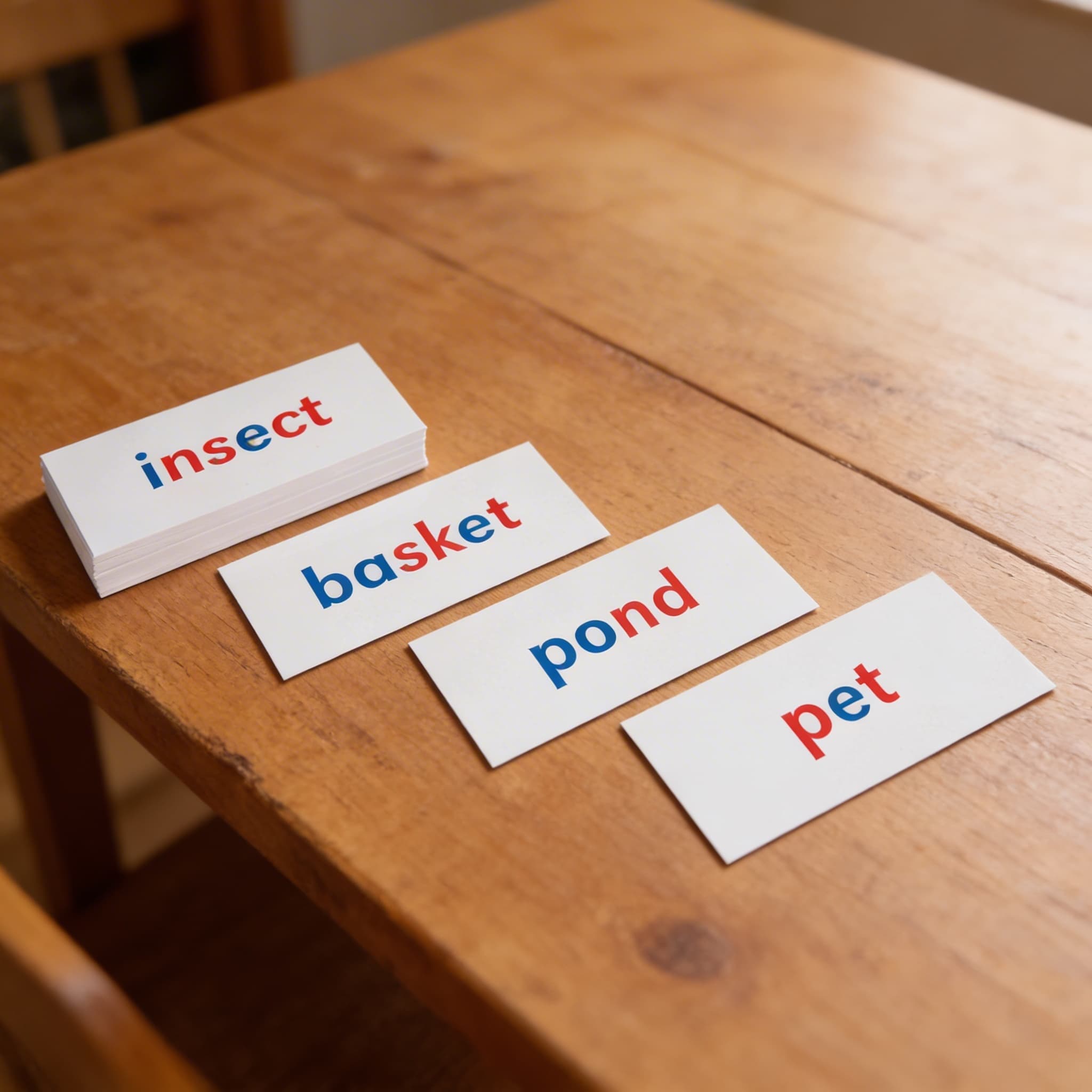 Fonetické kartičky — Detailní pohled