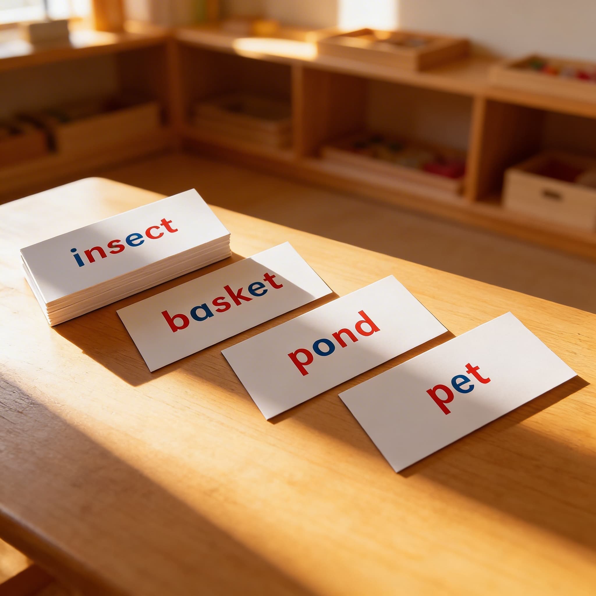 Fonetické kartičky — Při použití