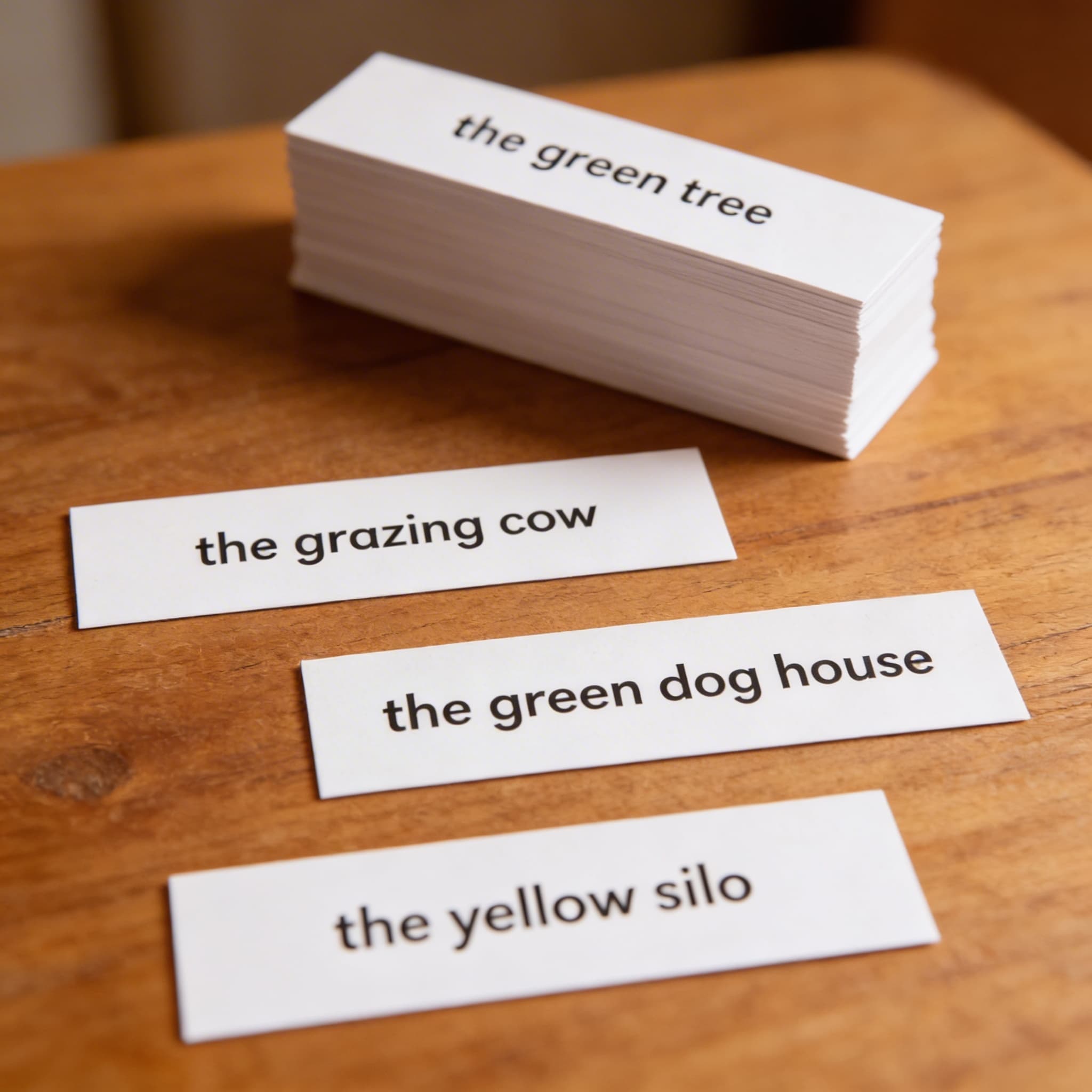 Popisky přídavných jmen pro farmu — Detailní pohled