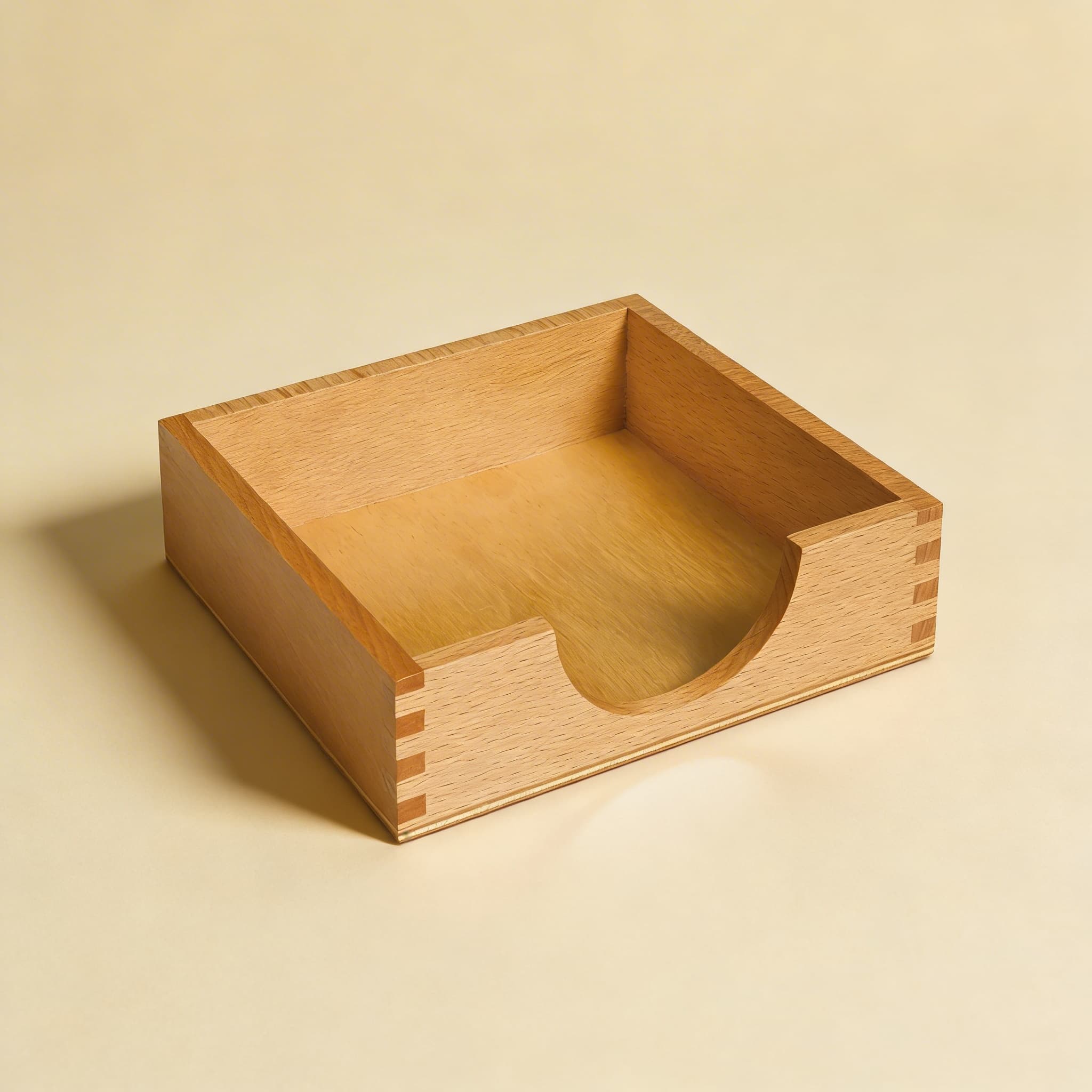 Papieraufbewahrungsbox — 14×14cm Holzhalter für praktisches Leben — Katalogansicht