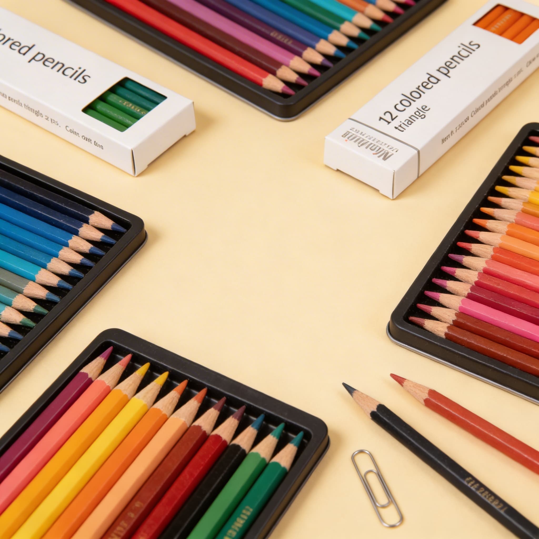 Farbstifte-Set — 11 Farben für Metalleinsätze — Seitenansicht