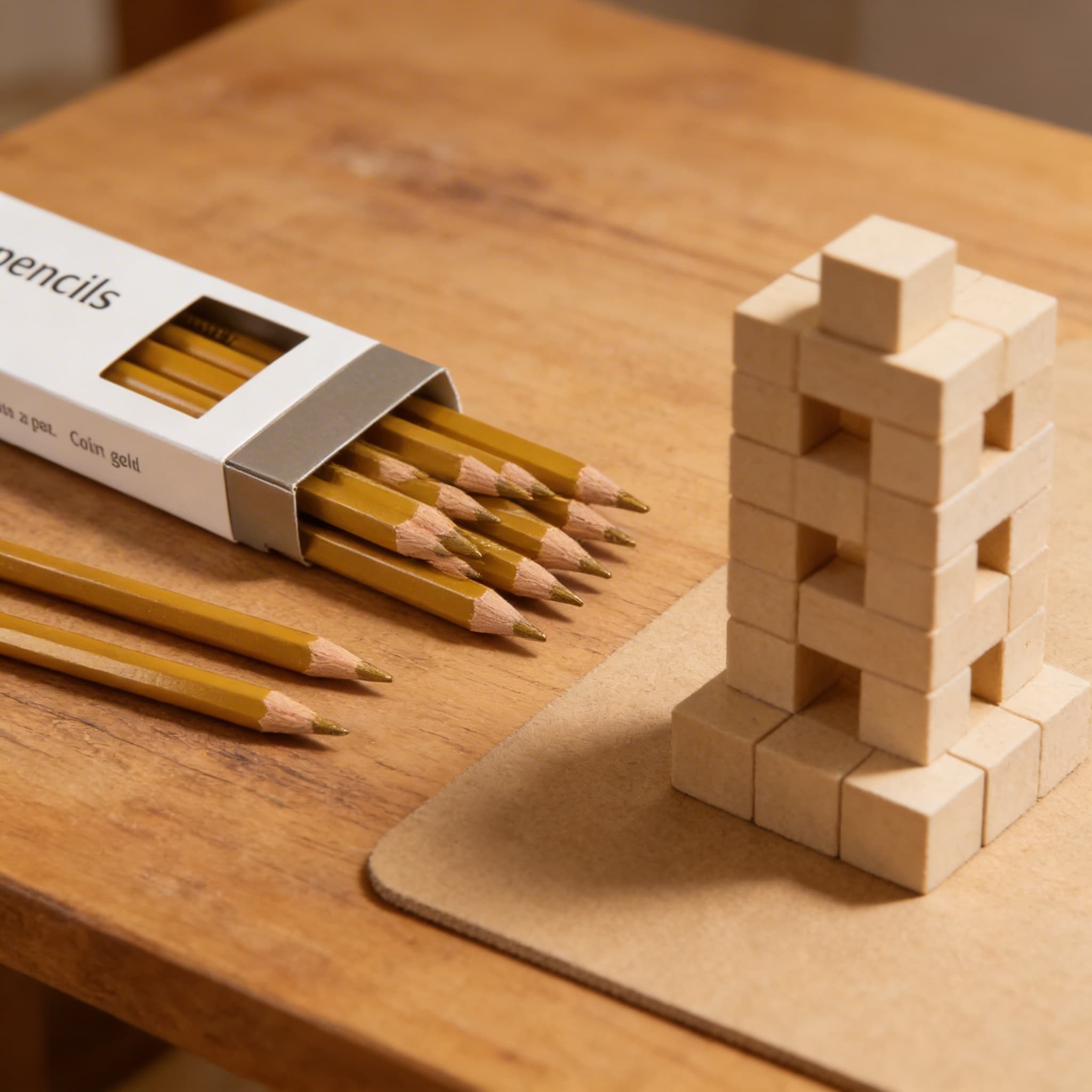 3-seitige Einsatzstifte: Goldfarbe — Detailansicht