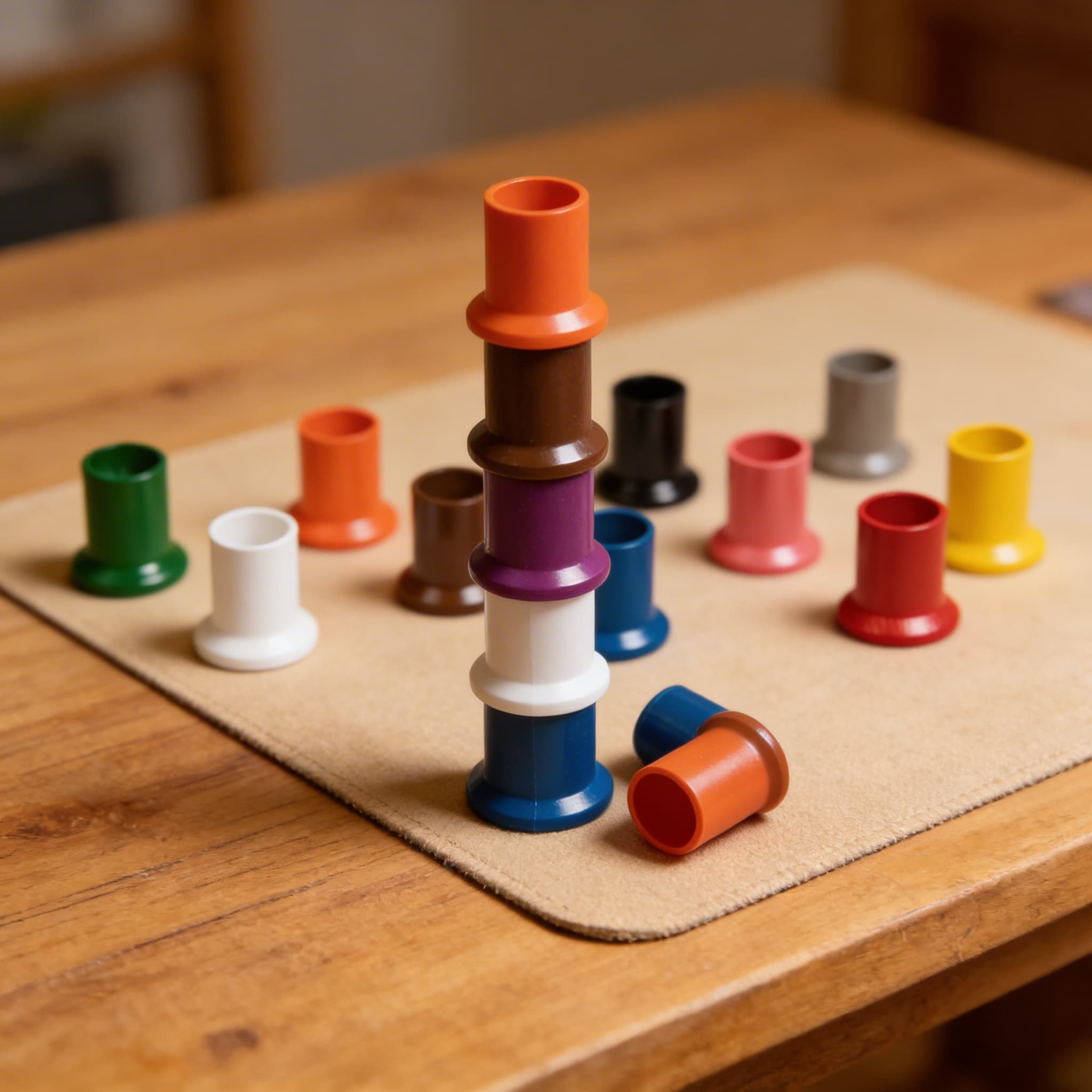 Farbige Stifthalter — 11er-Set für Metalleinsätze Arbeit — Detailansicht