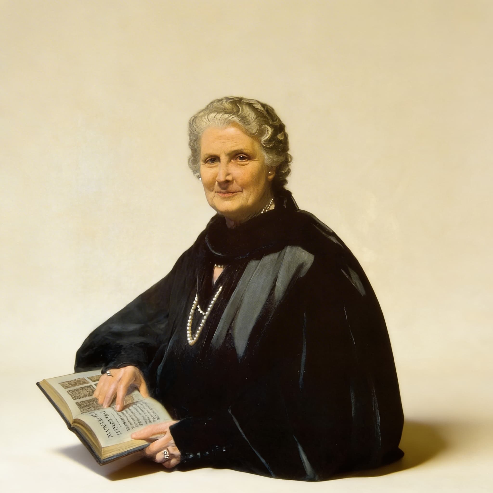 Maria Montessori Porträt — A4 Farbfotografie für Klassenzimmer — Katalogansicht