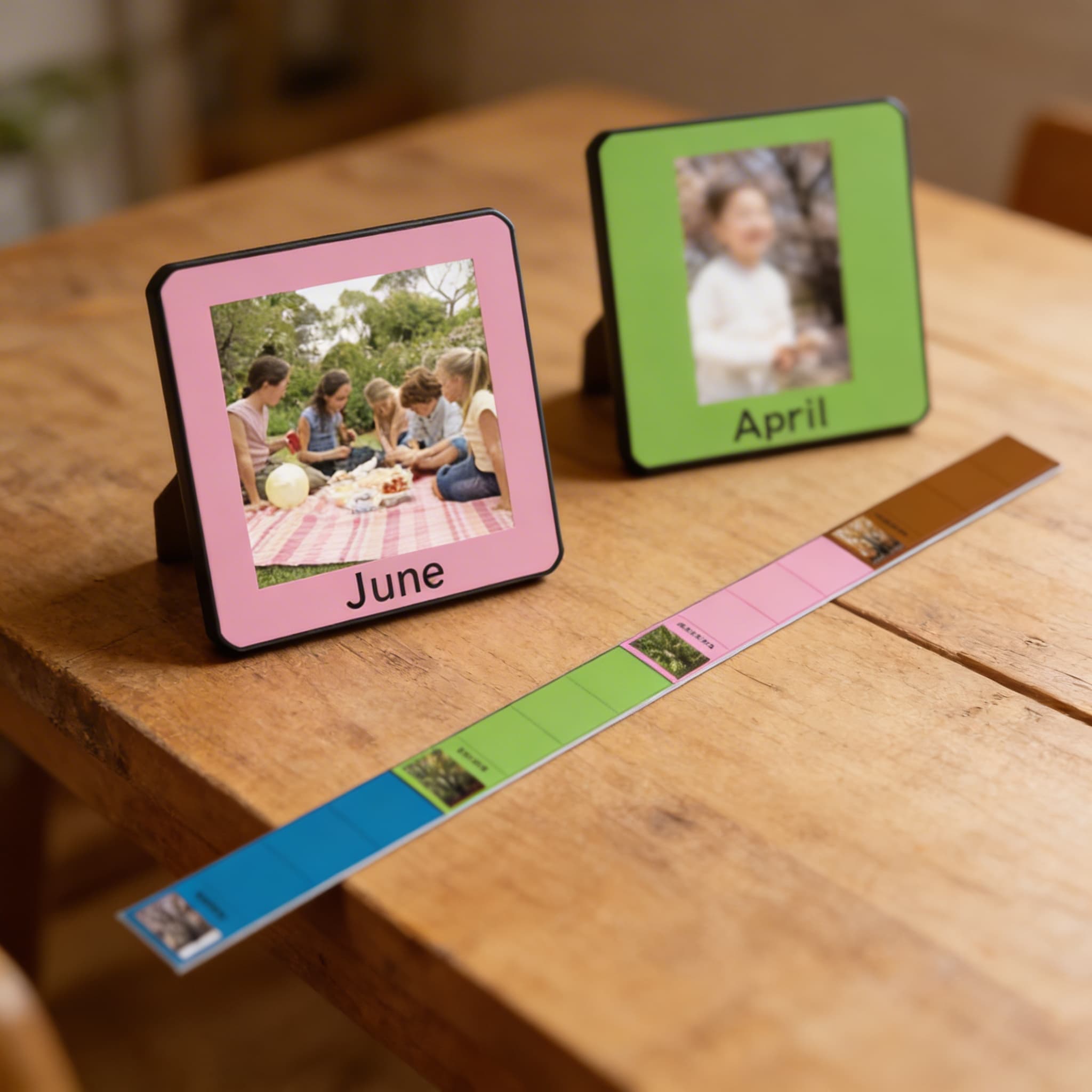 Časová osa ročních období a karty — Detailní pohled