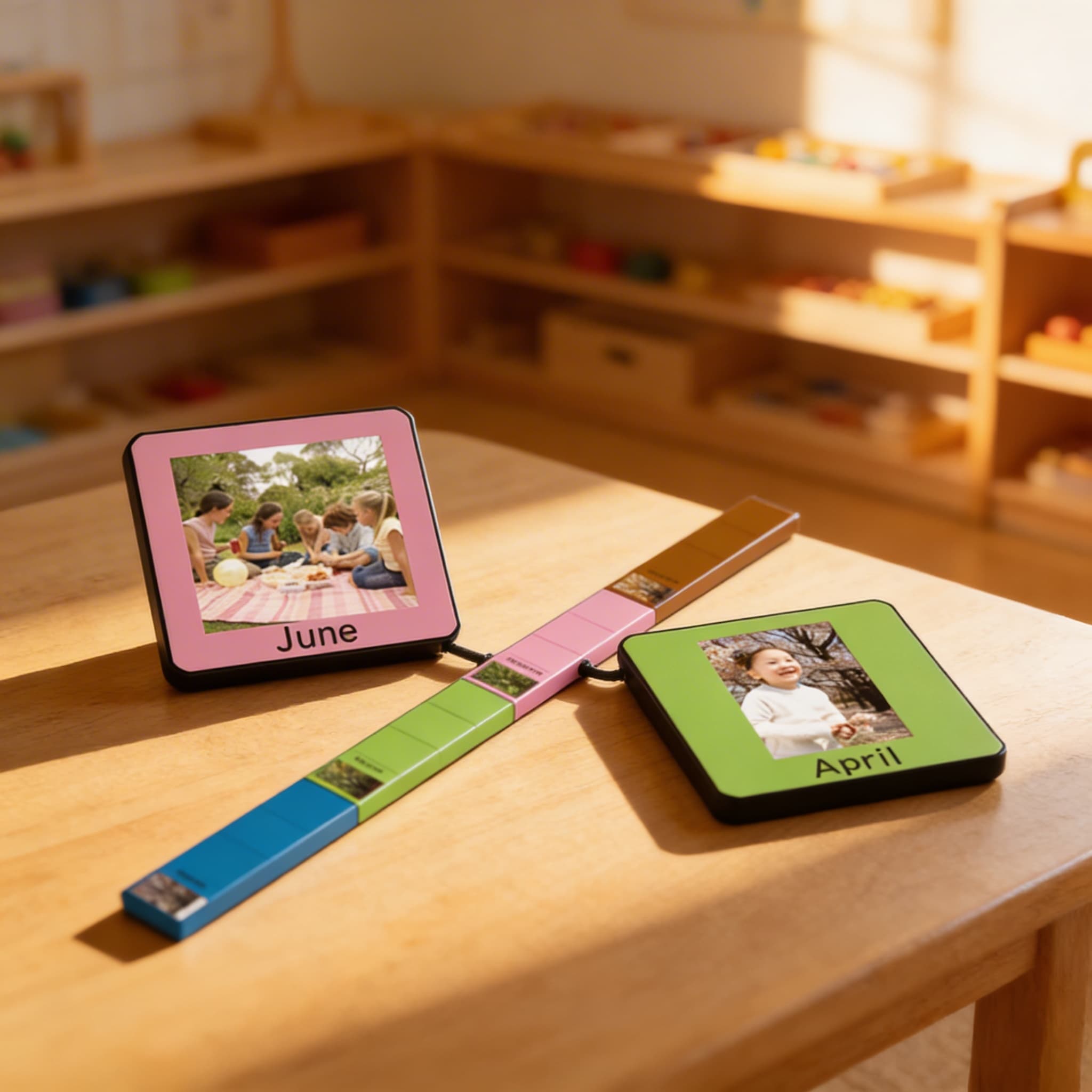 Časová osa ročních období a karty — Při použití