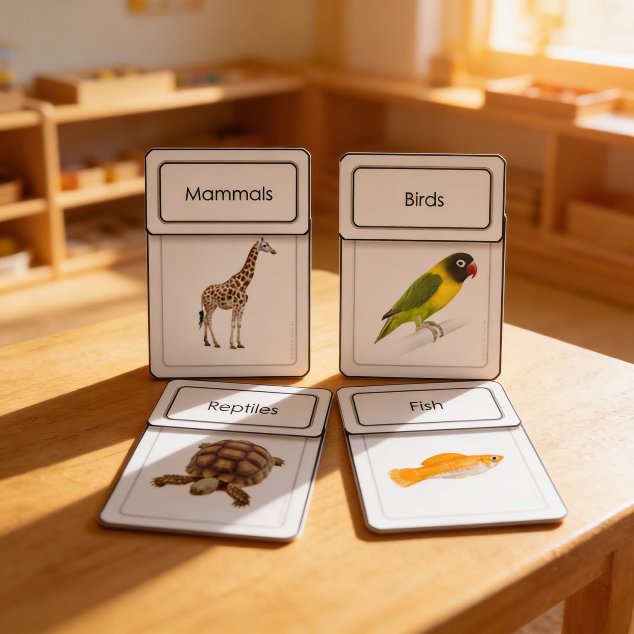 Sortierkarten der fünf Wirbeltierklassen — Ansicht 4