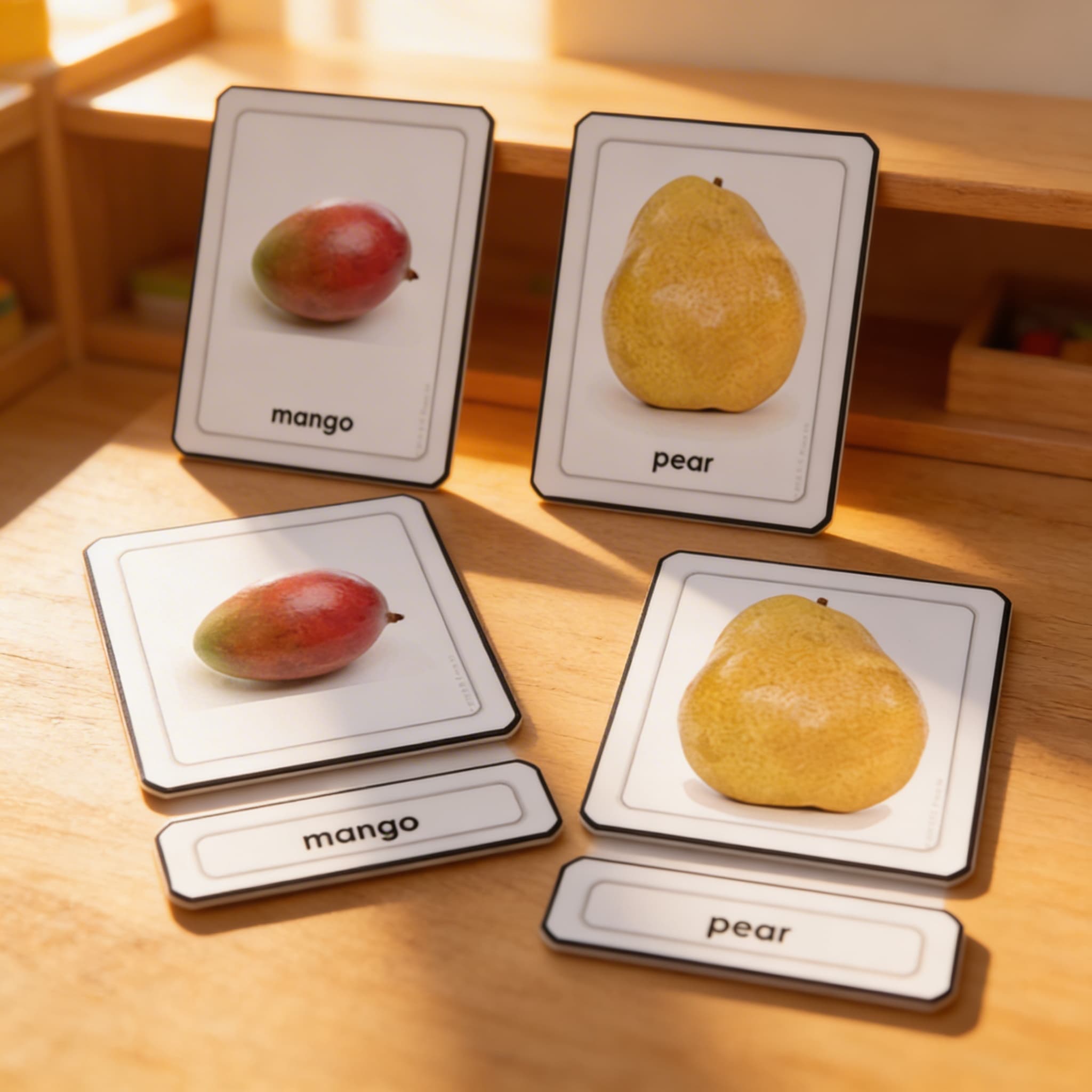 Trojdílné karty: Ovoce — Při použití