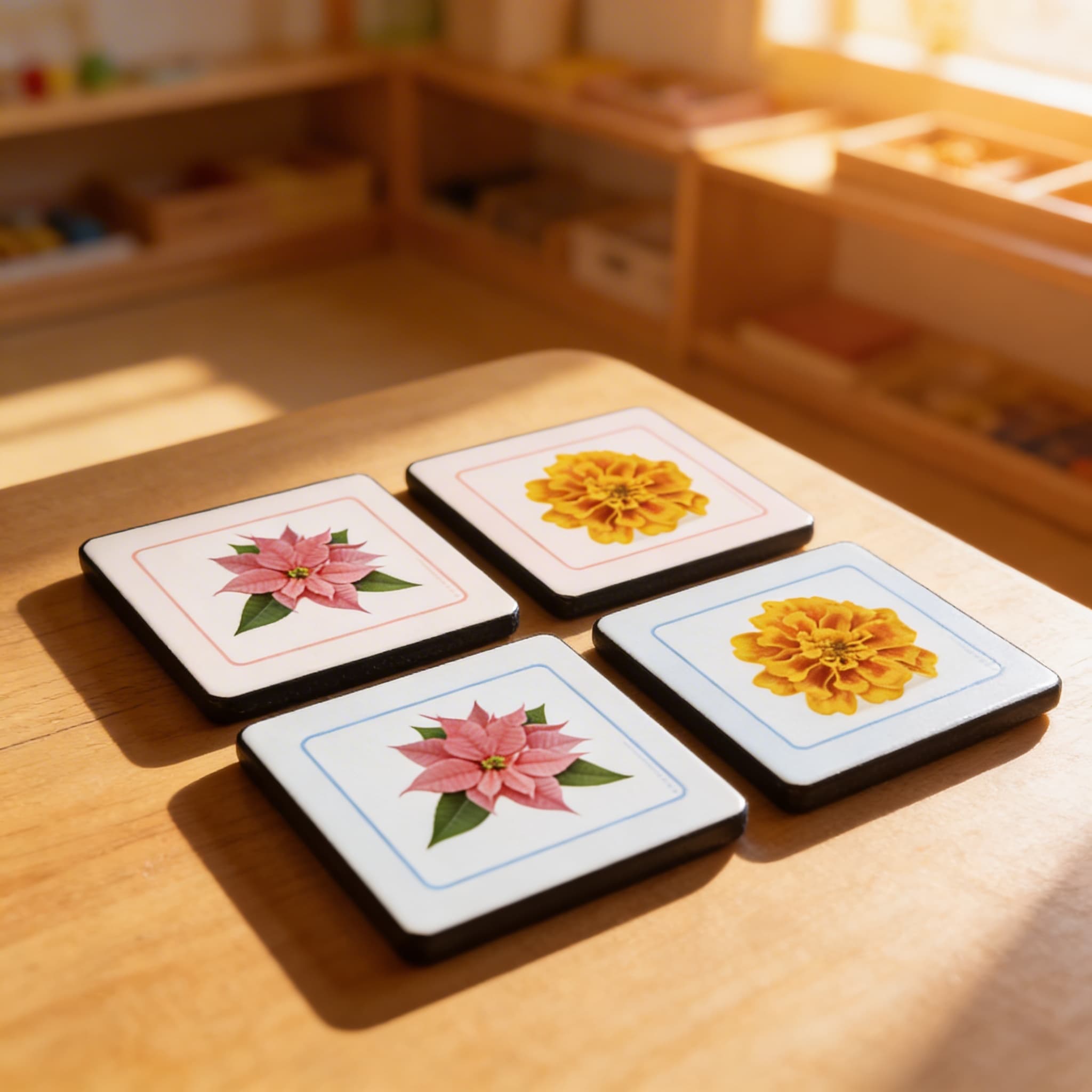 Přiřazovací karty: Květiny — Při použití