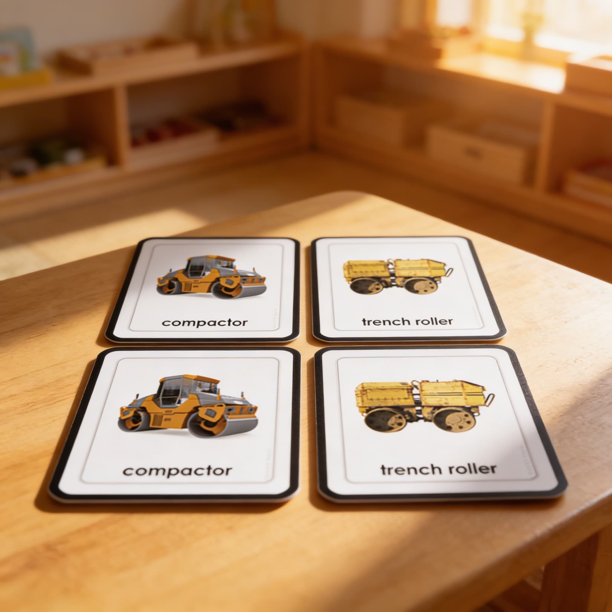 Stavební stroje — Třídílné karty — Při použití