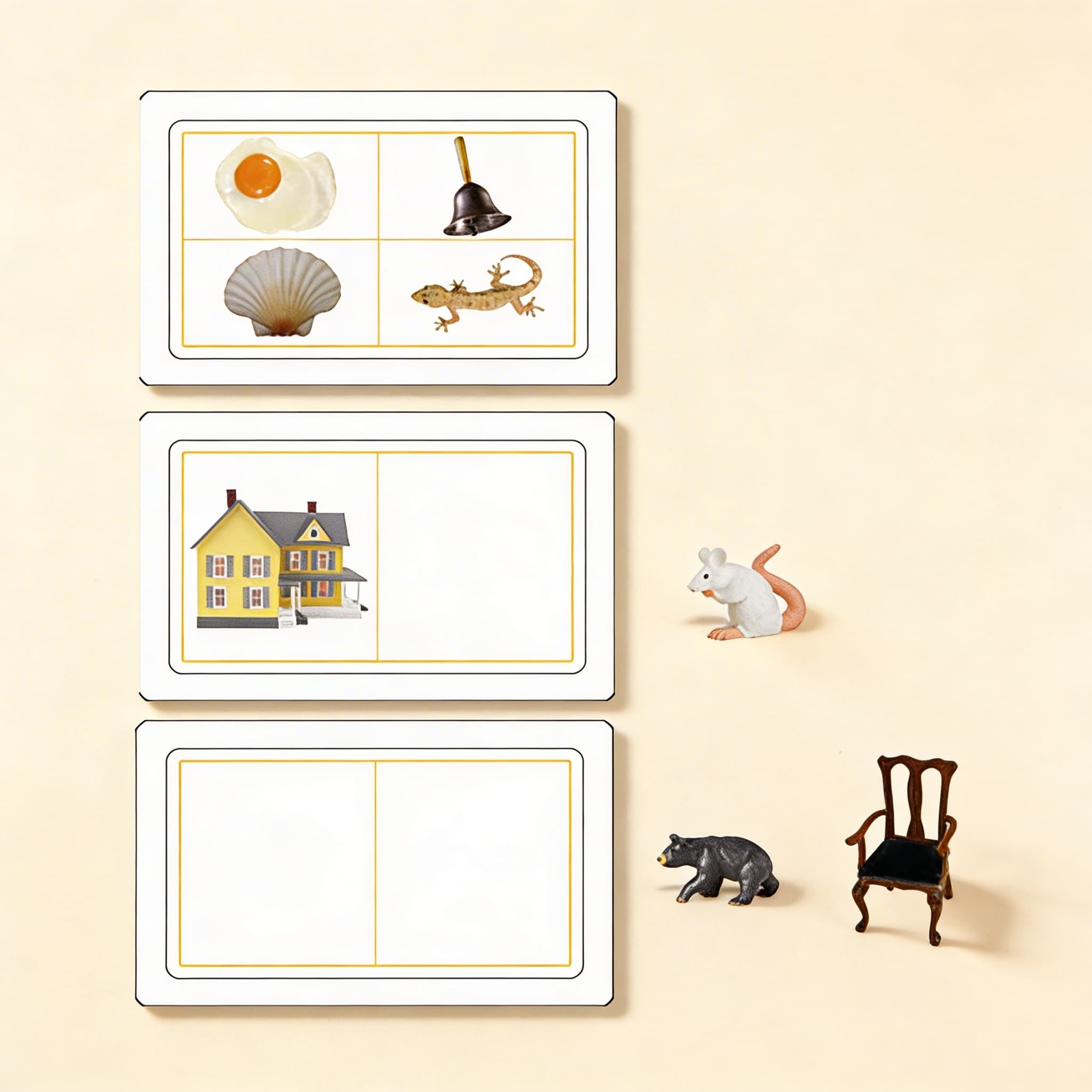 Rýmovacie aktivity s predmetmi — Katalógový pohľad