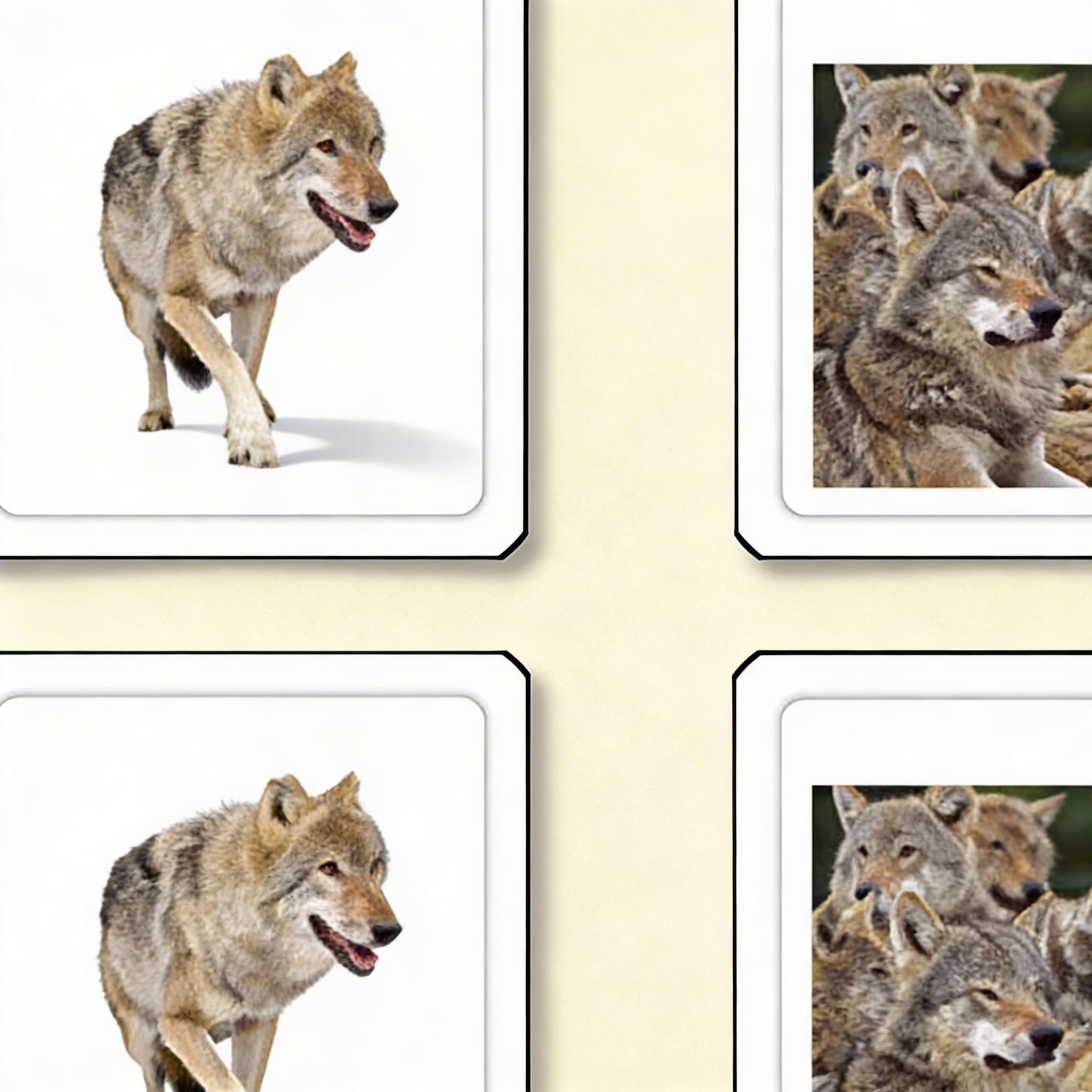 Skupiny zvířat — třídílné karty — Katalogový pohled