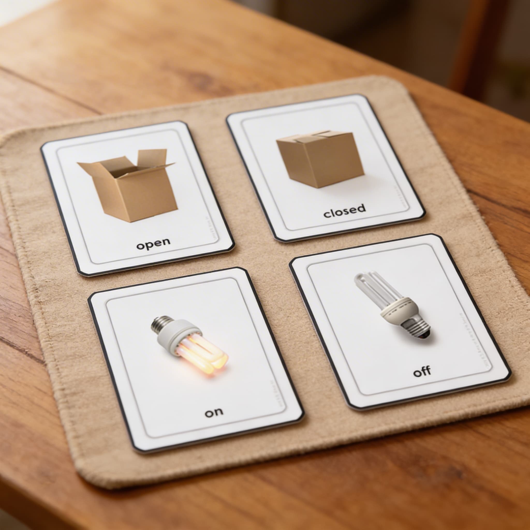 Gegensätze-Zuordnungskarten — Detailansicht