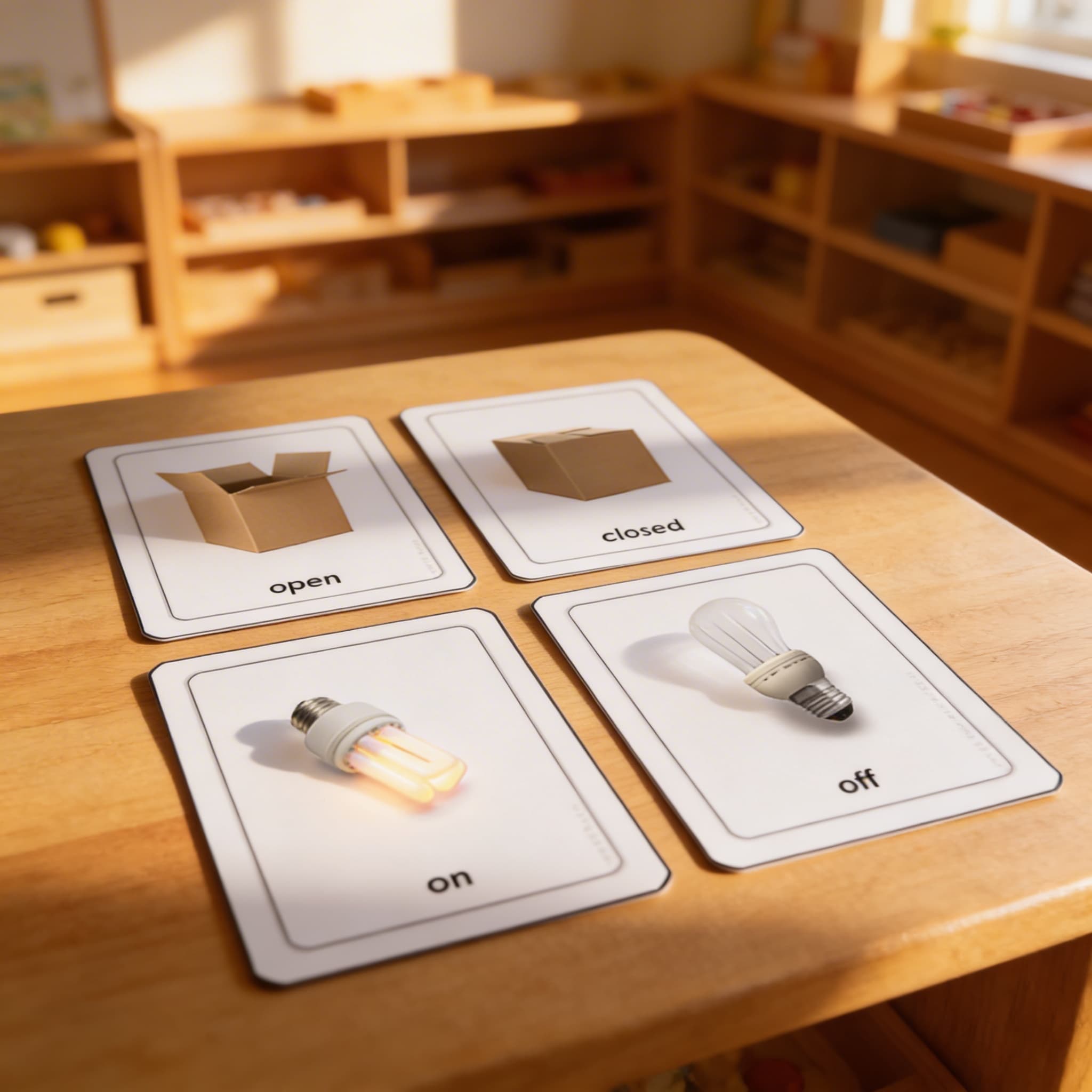 Gegensätze-Zuordnungskarten — Im Einsatz