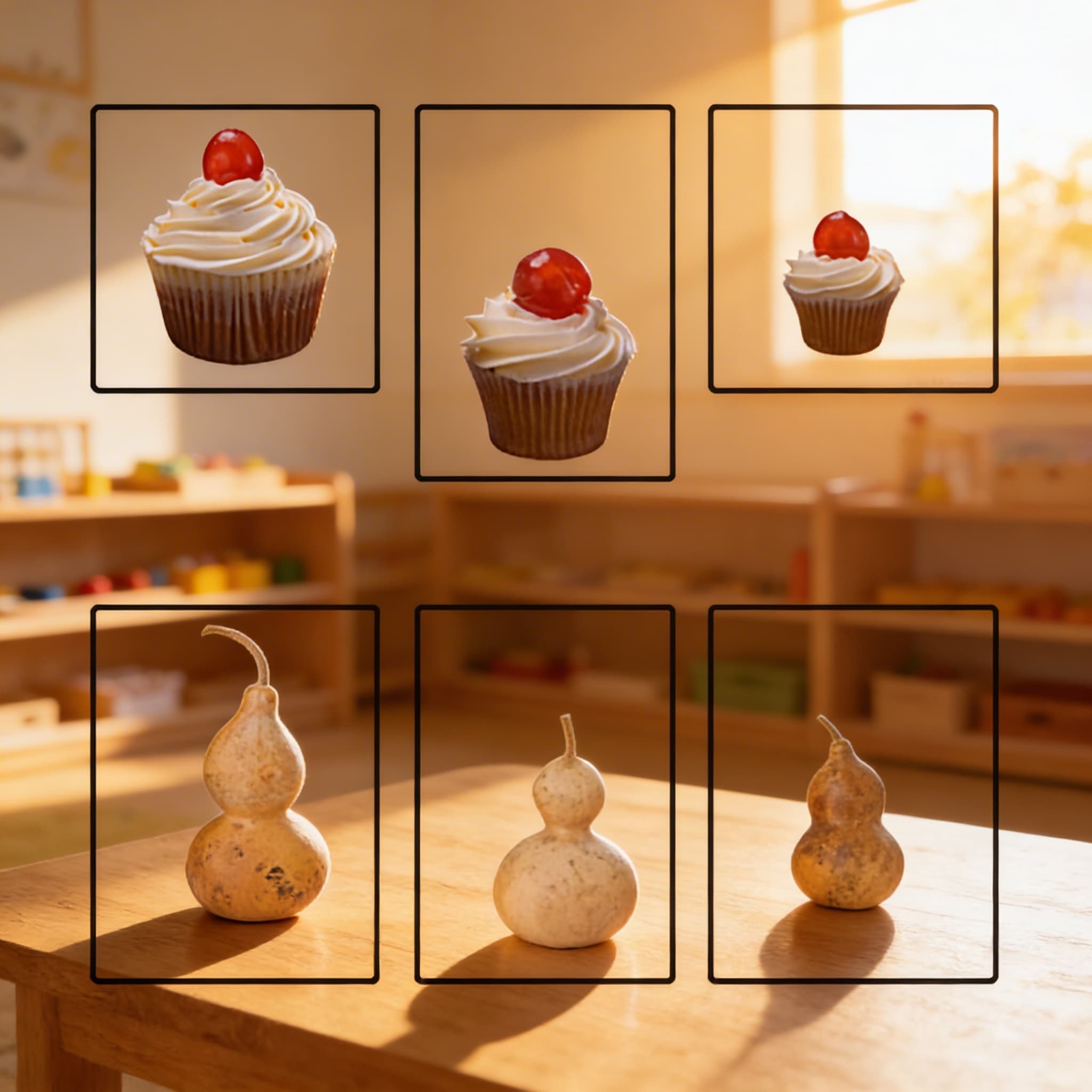 Visuelle Unterscheidung: Groß-Mittel-Klein — Im Einsatz