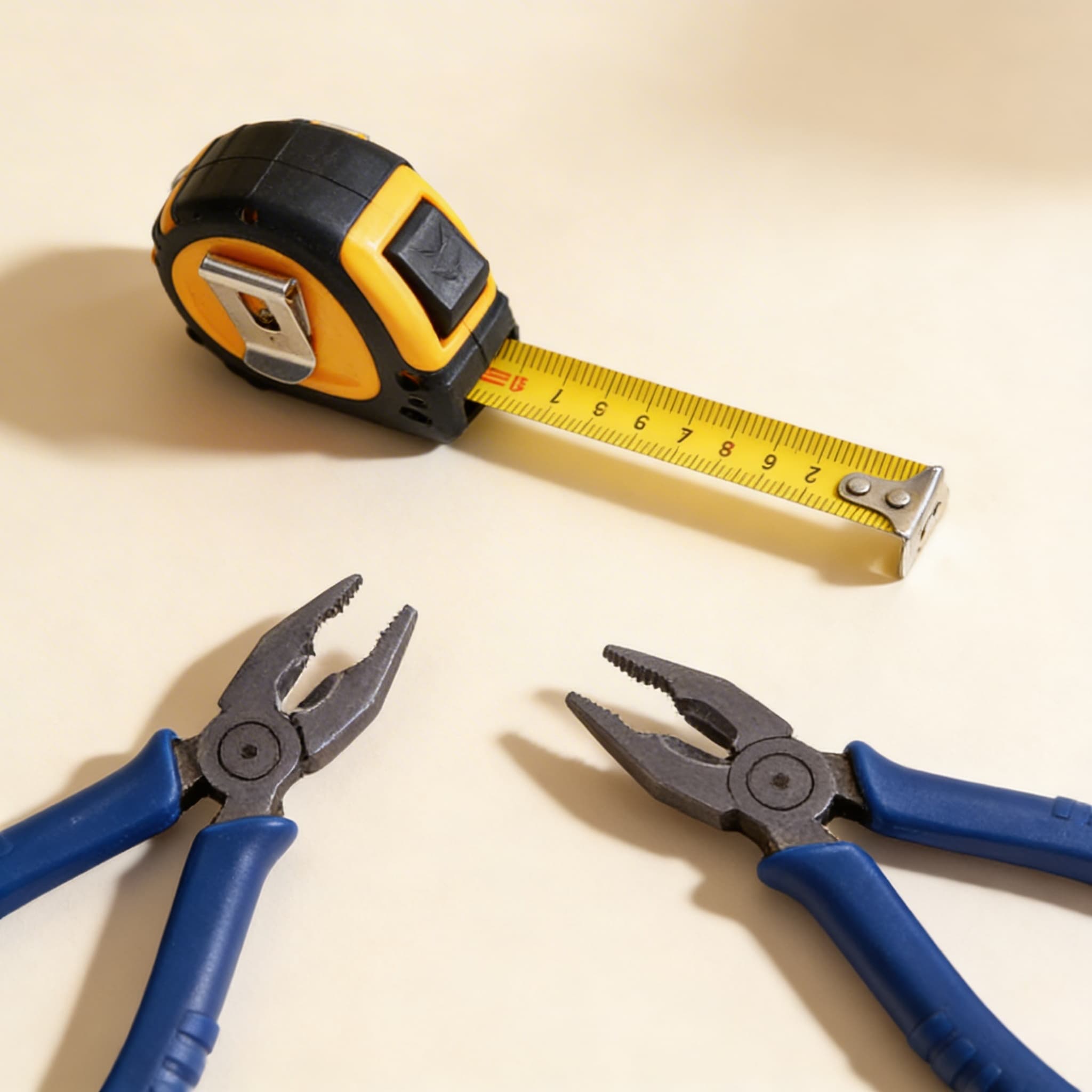 Nástroje — 3-dílné karty — Boční pohled