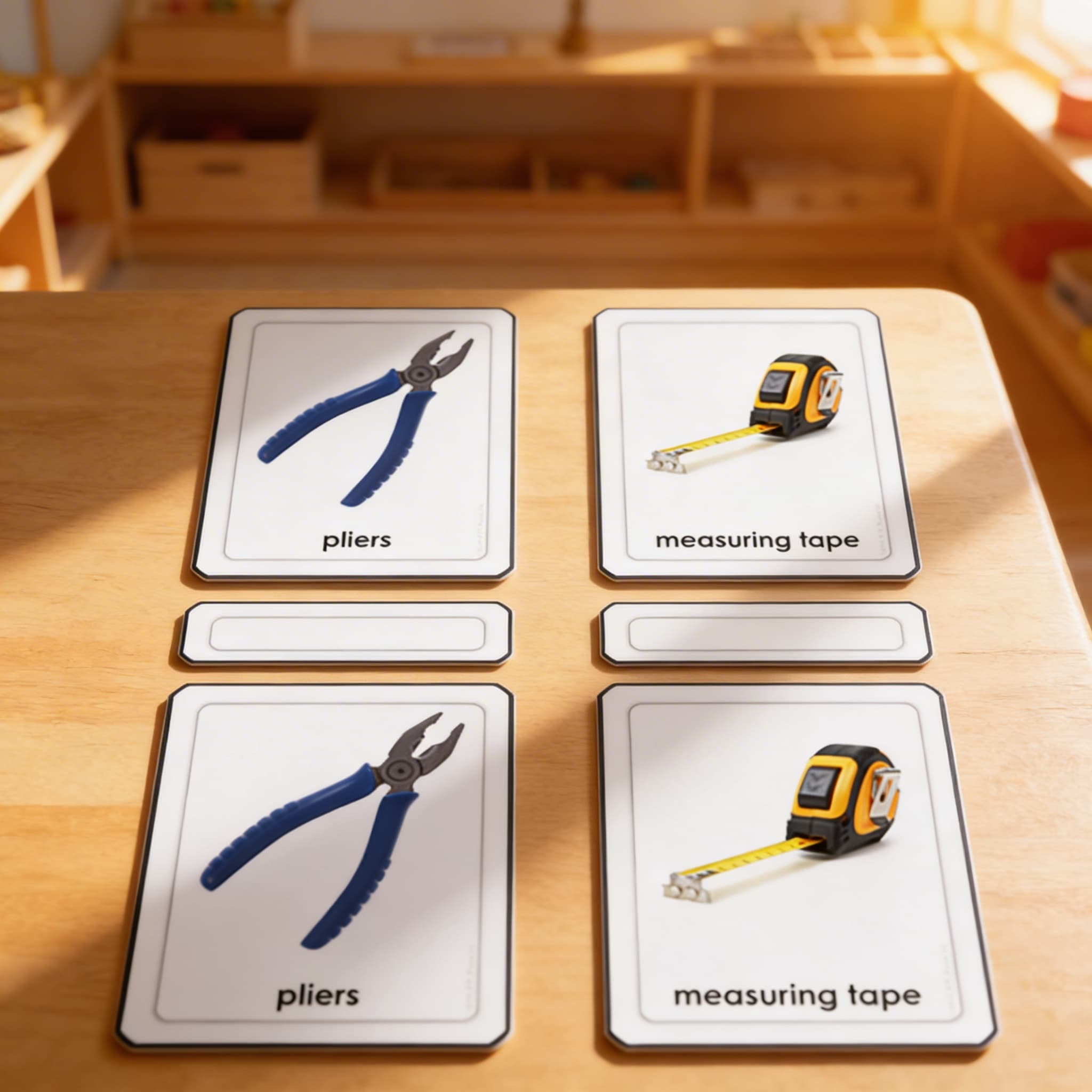 Nástroje — 3-dílné karty — Při použití