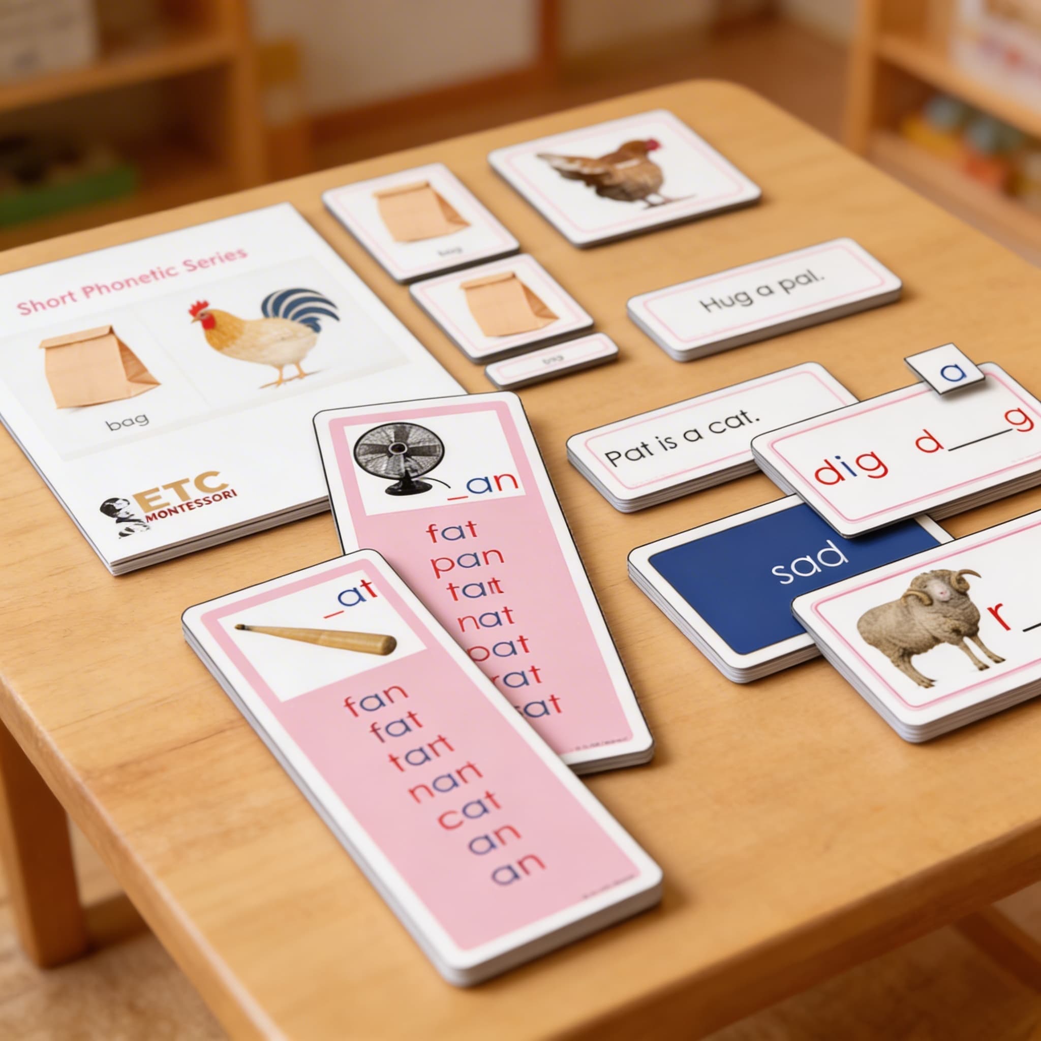Růžová fonetická série — první čtení s krátkými slovy — Detailní pohled