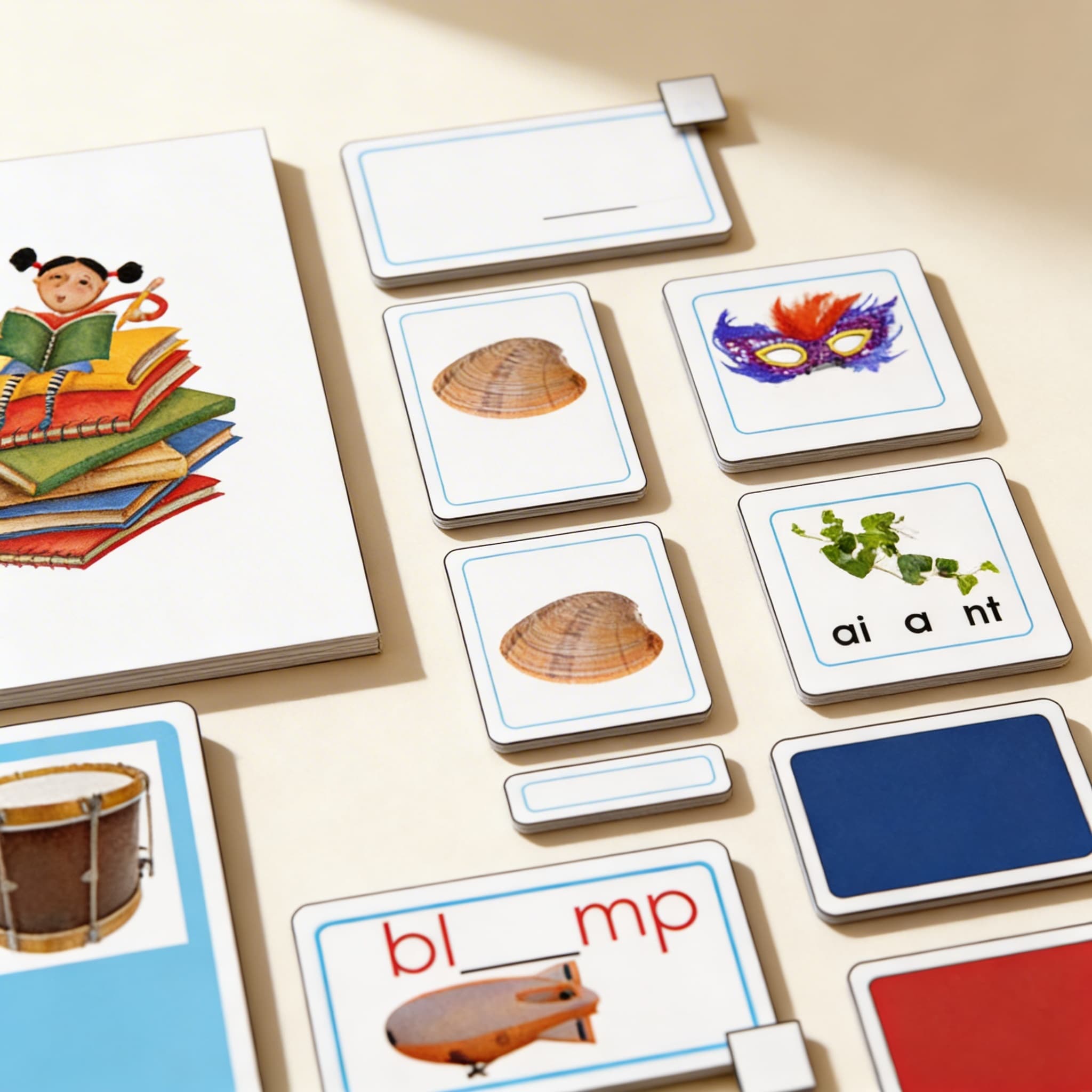 Modrá fonetická série — delší slova a složité kombinace — Boční pohled